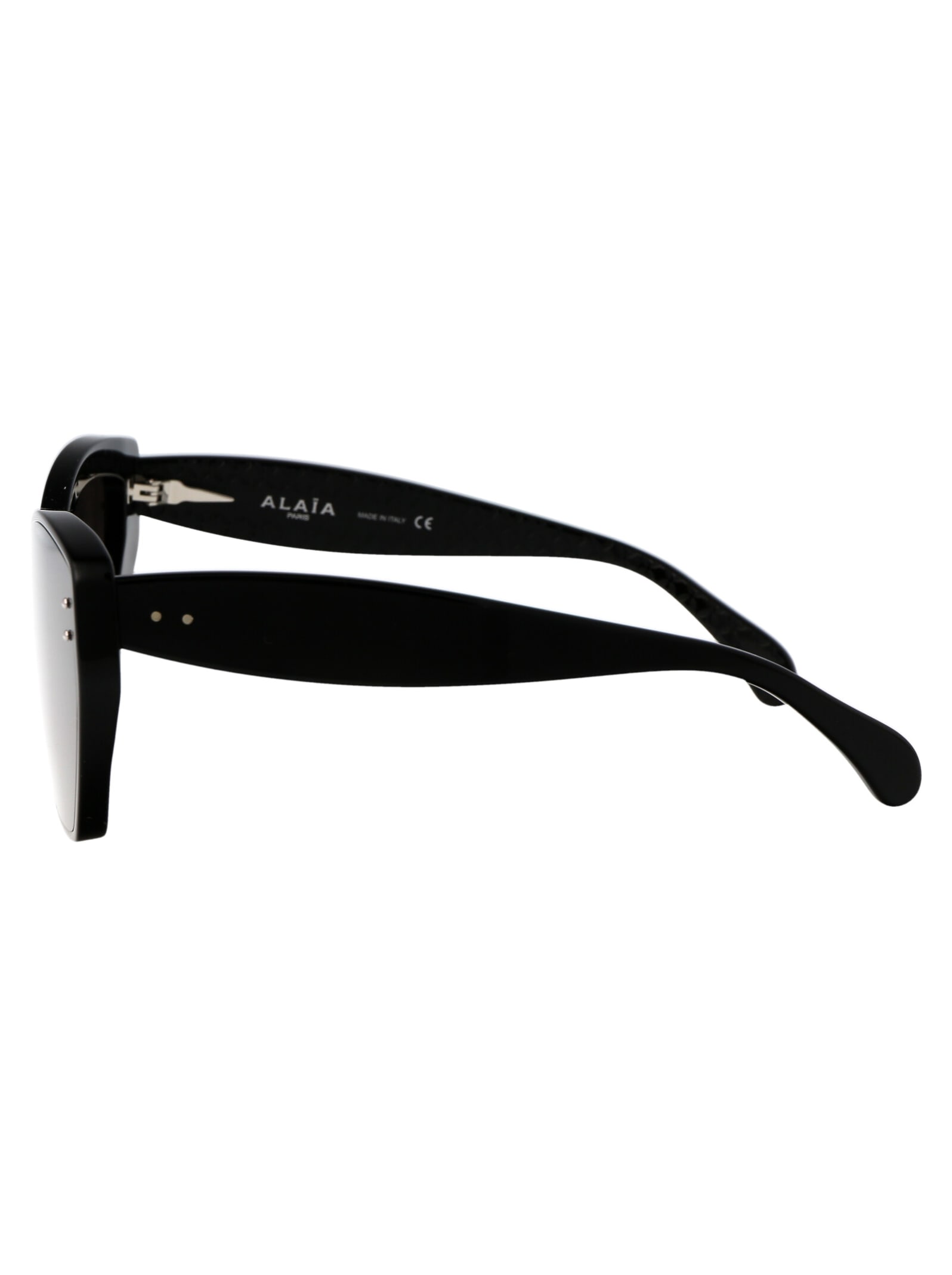 Shop Alaïa Aa0044s Sunglasses In 001 Black Black Grey