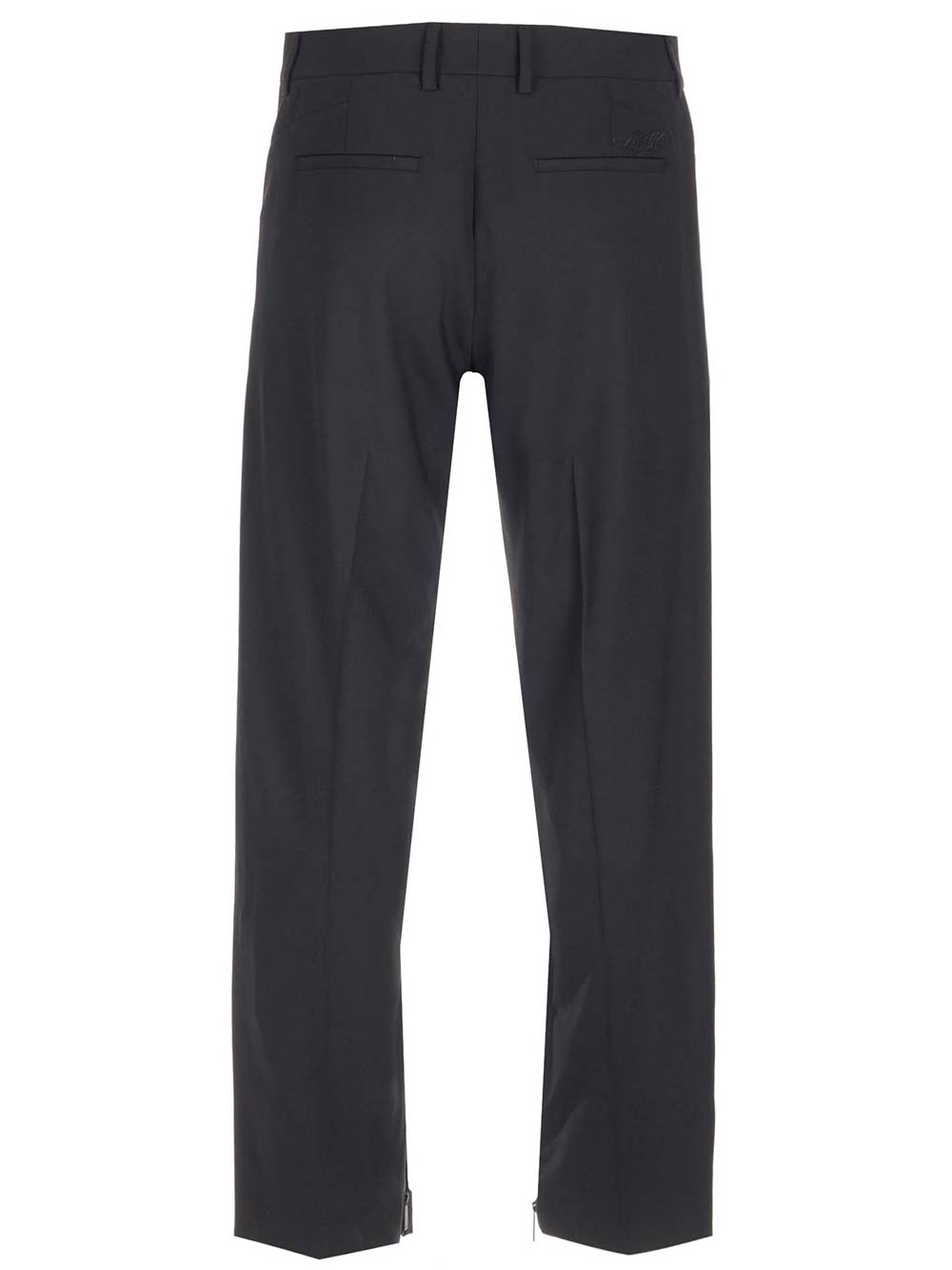 Shop Off-white Trousers In Black Wool