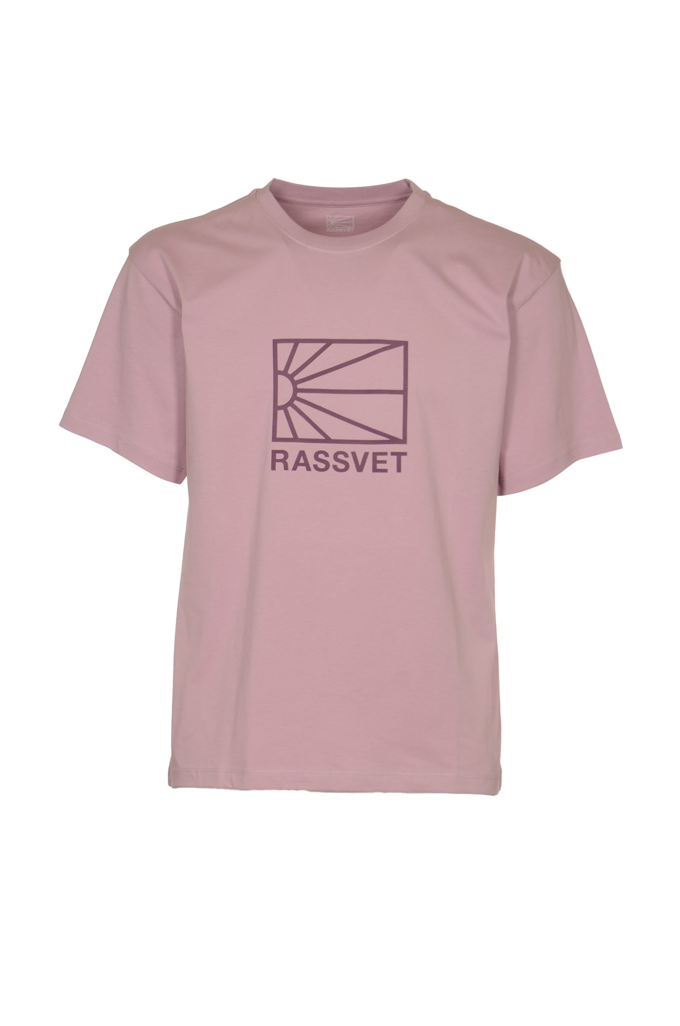 Shop Paccbet Logo Print Round Neck T-shirt In Pink