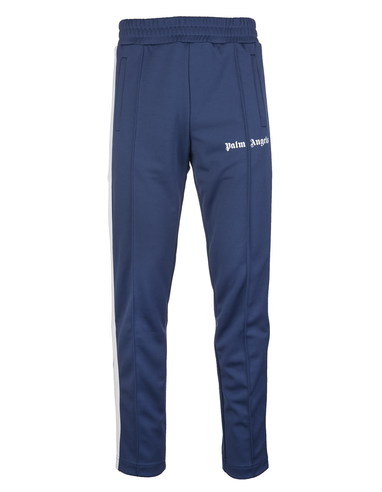PALM ANGELS MAN BLUE AND WHITE SLIM CLASSIC TRACK PANT,PMCA007R21FAB001 4601