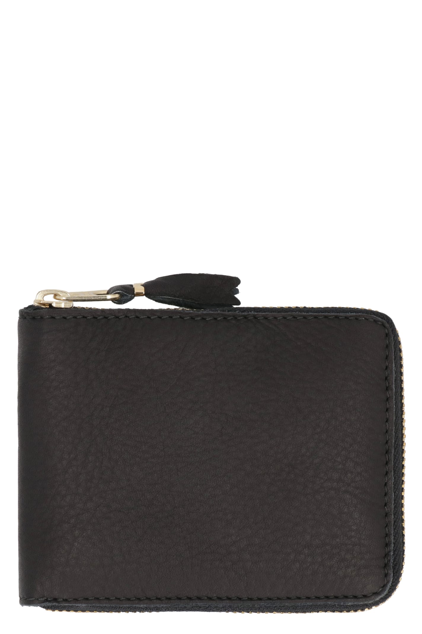Shop Comme Des Garçons Leather Zip Around Wallet In Black