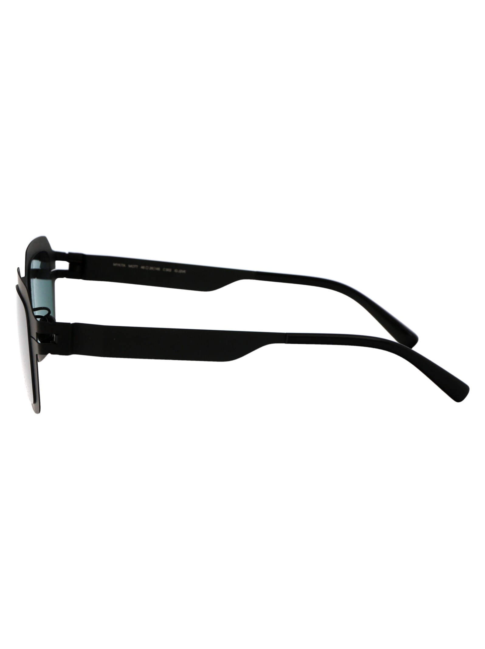 Shop Mykita Mott Sunglasses In 002 Black Dark Grey Solid