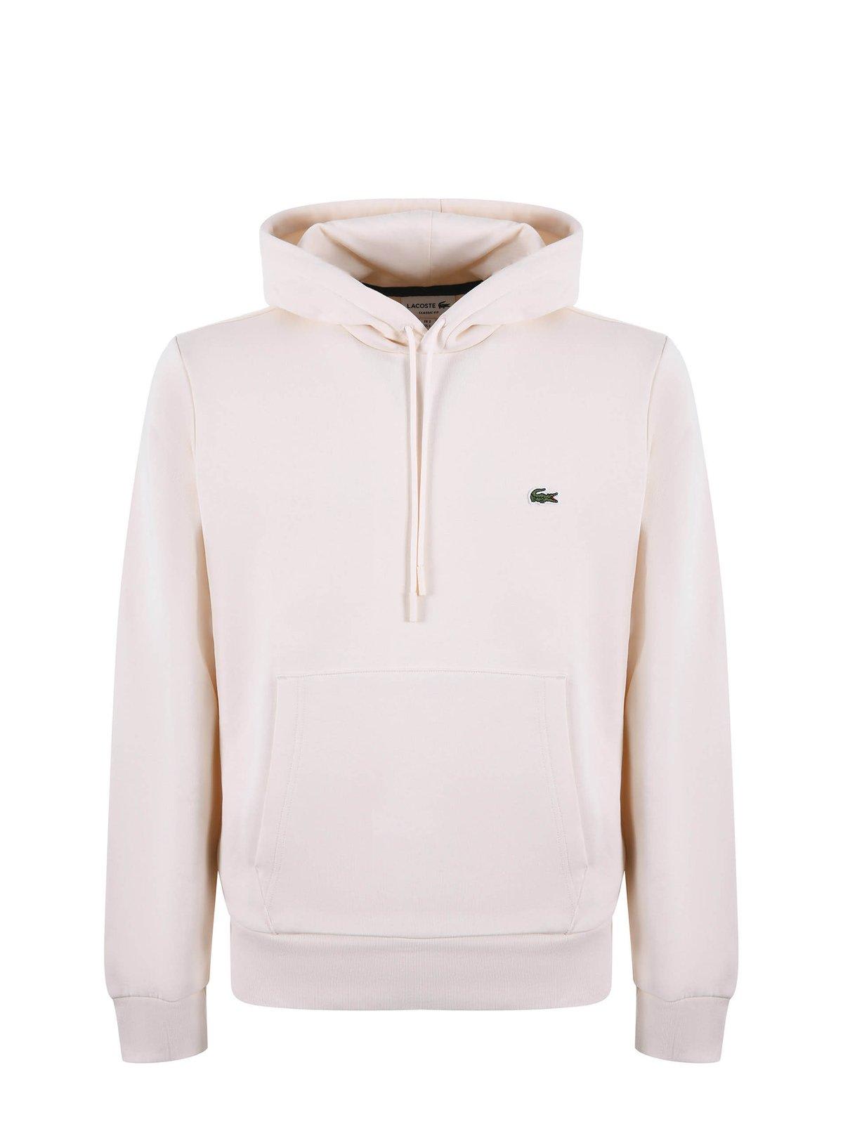 Logo Embroidered Drawstring Hoodie