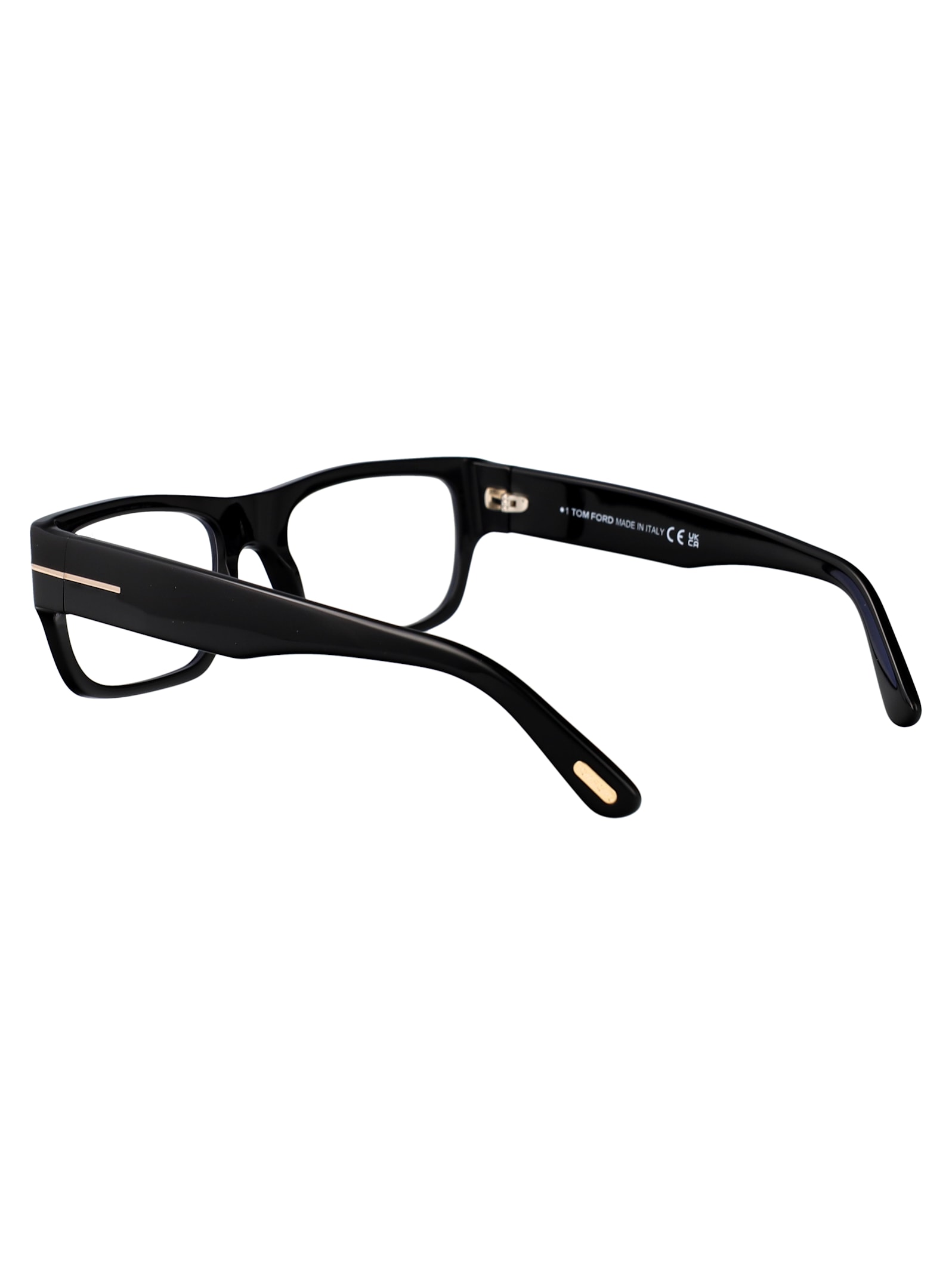 Tom Ford Womens Black Tr001853 Round-frame Acetate Optical Glasses In Nero Lucido