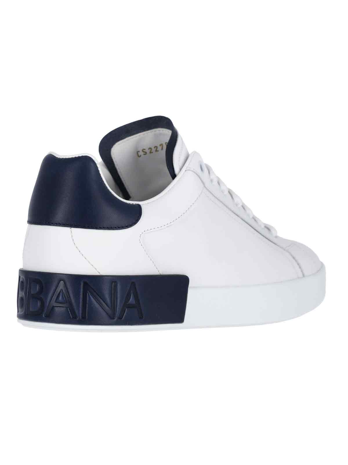Dolce & Gabbana White Sneakers With Minimalist Design And Cushioned Sole In White