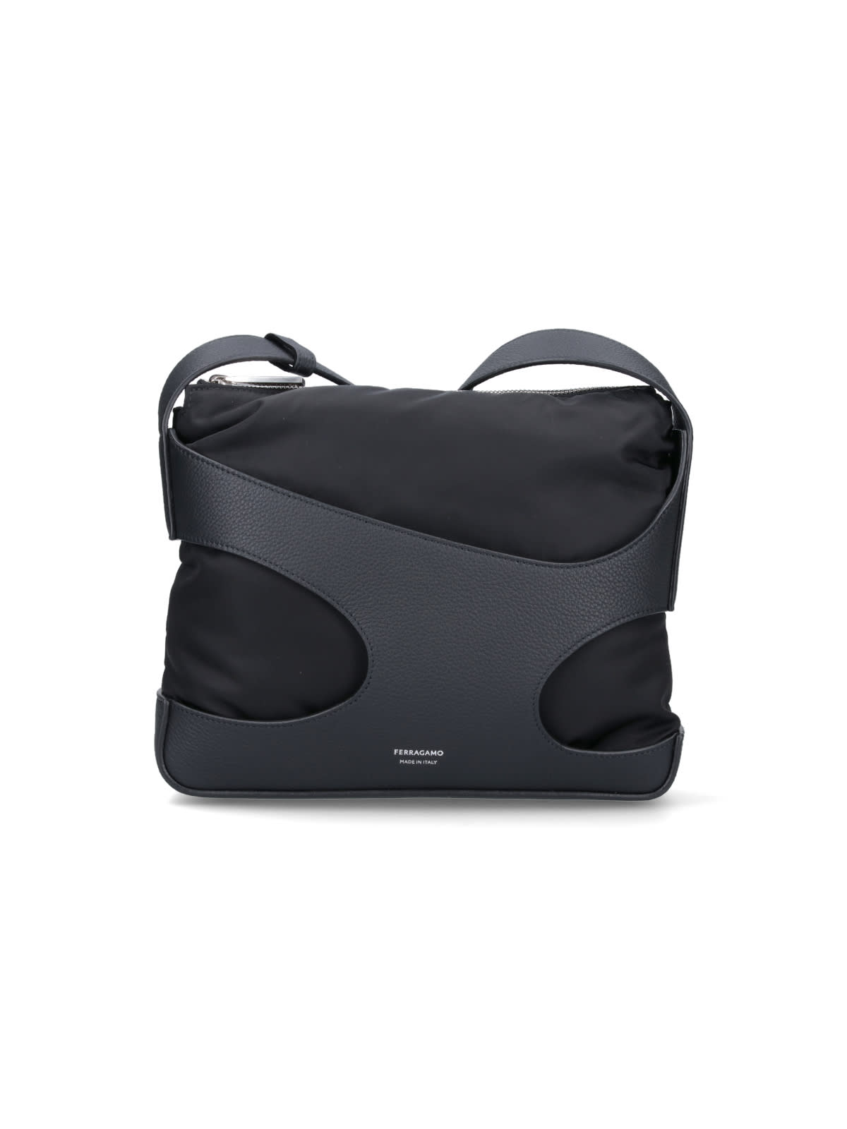 Ferragamo Cut-out Crossbody Bag In Black