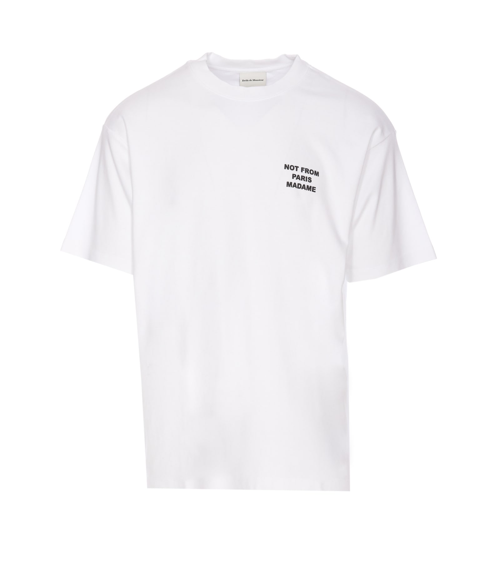 Shop Drôle De Monsieur Slogan T-shirt In White