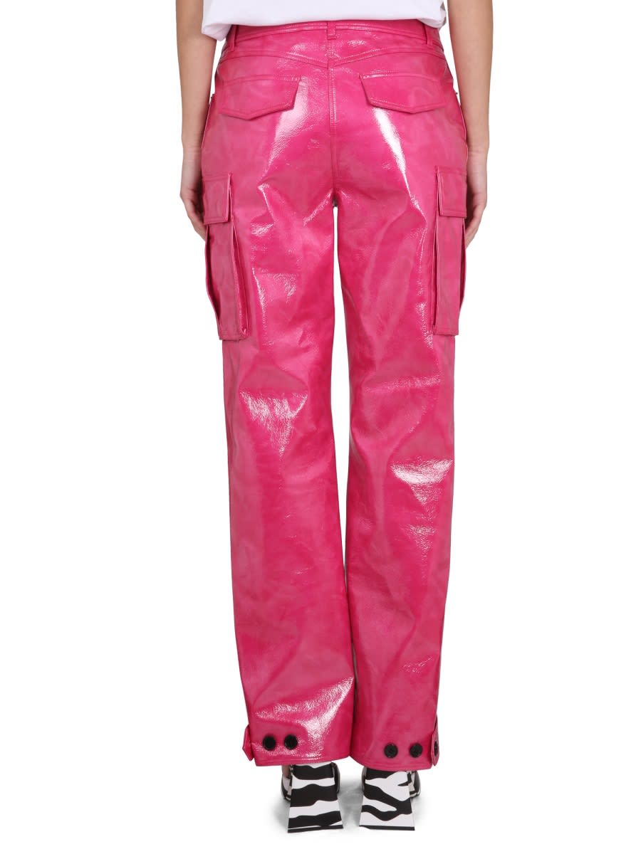 Stand Studio Pink Ada Faux-leather Trousers In Fuchsia