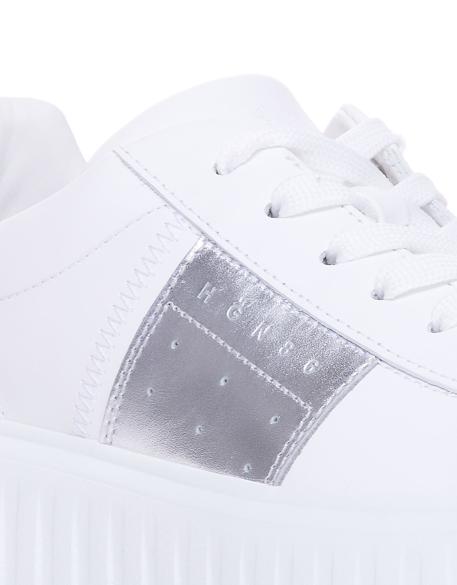 Shop Hogan H-stripes Sneakers In White