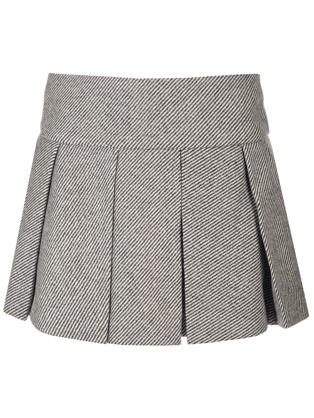 PATOU WOOL DRILL MINI SKIRT