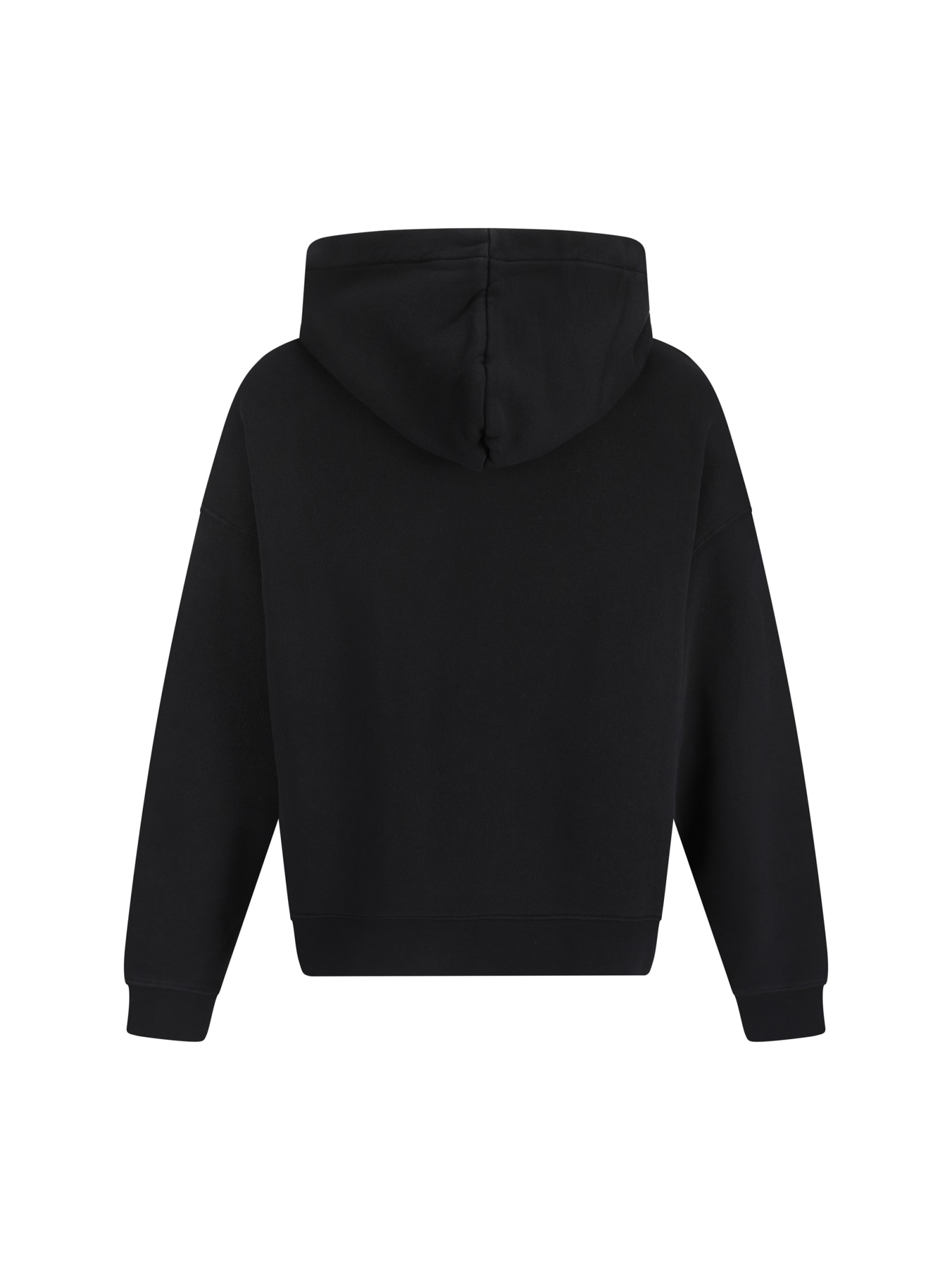 Shop Palm Angels Hoodie In Black Dark Red