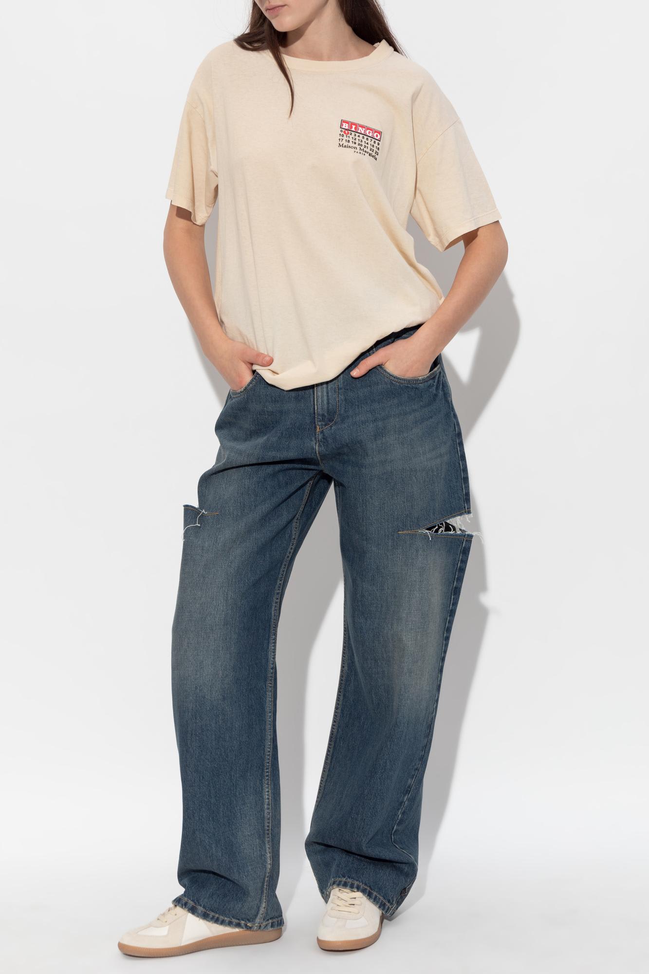 Maison Margiela T-shirt With Logo In Pattern