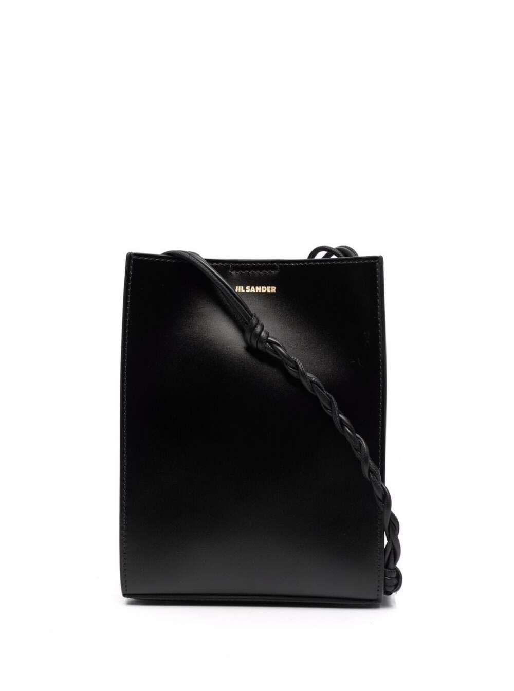 Jil Sander Tangle Sm Crossbody Bag In Black Leather