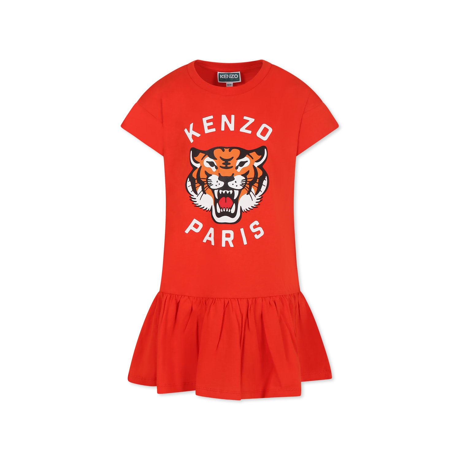 Kenzo Short Sleeve Dress In Red