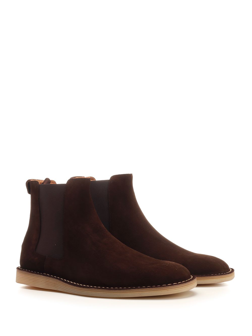 Shop Dolce & Gabbana Brown Suede Ankle Boots