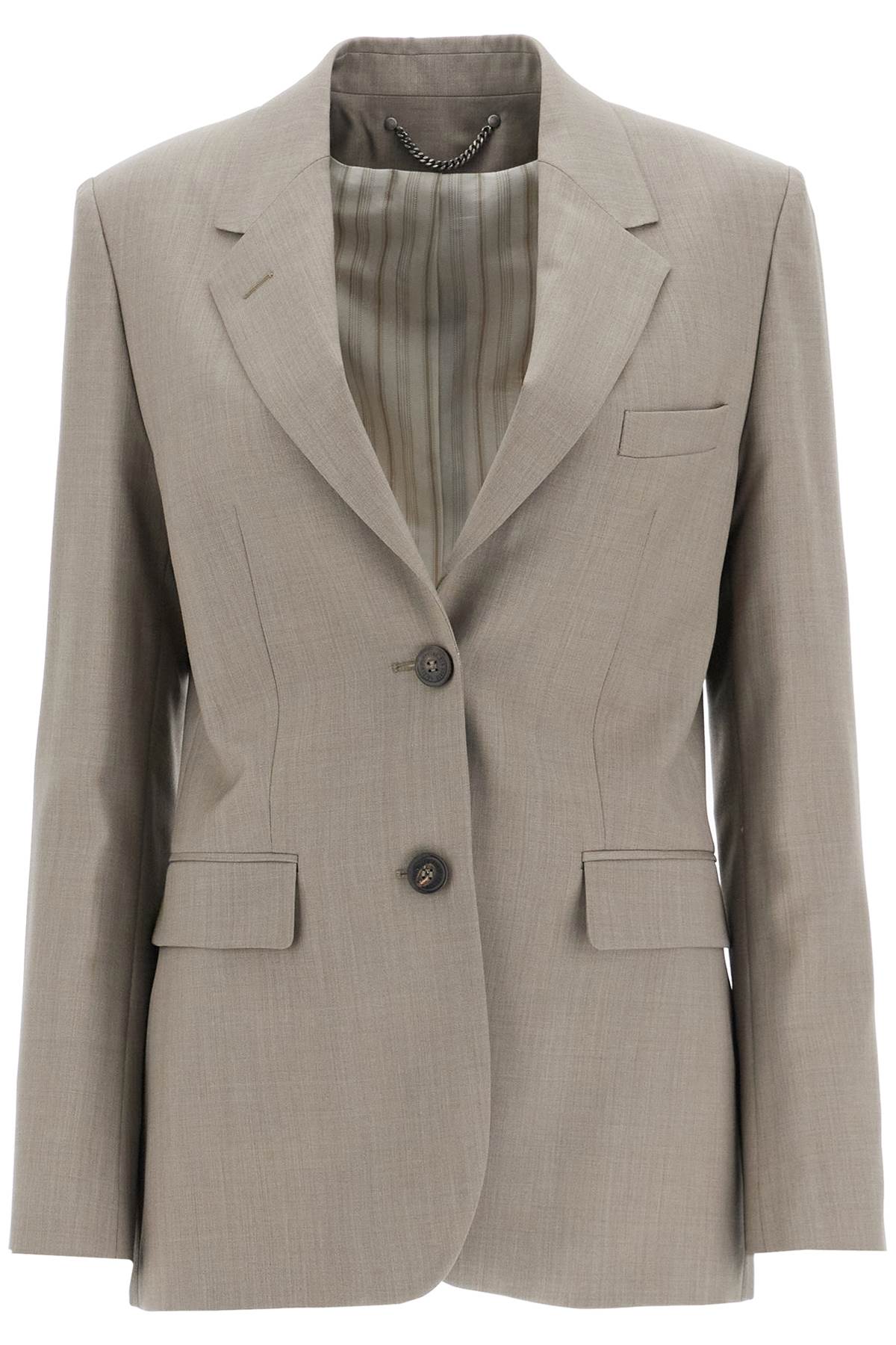 Shop Golden Goose Tailored Wool Fresco Jacket For In Fallen Rock (grey)