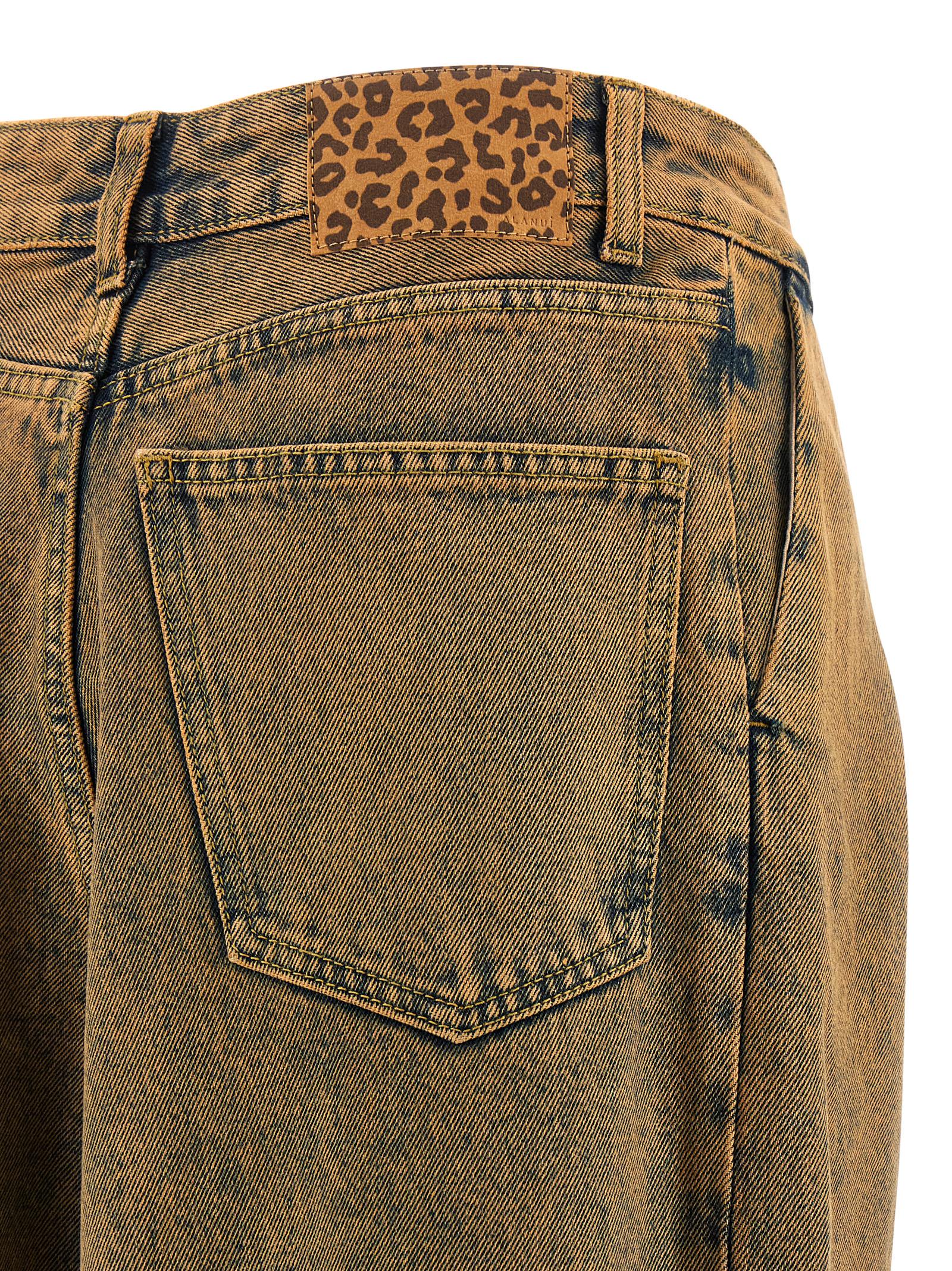 Alanui Desert Rose Pleat-detailed Acid-wash Jeans In Green