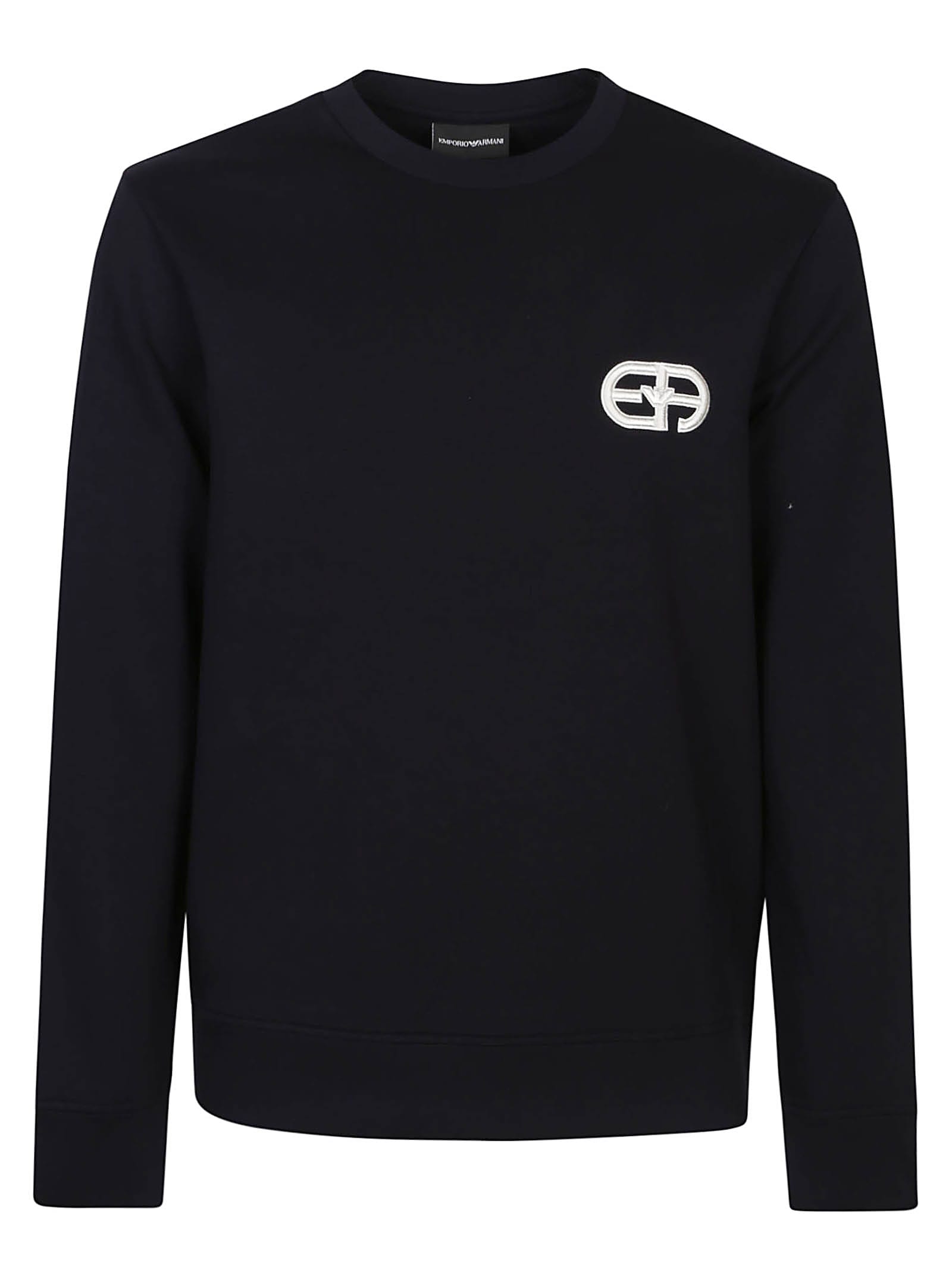 Shop Emporio Armani Sweatshirt In Blu Navy