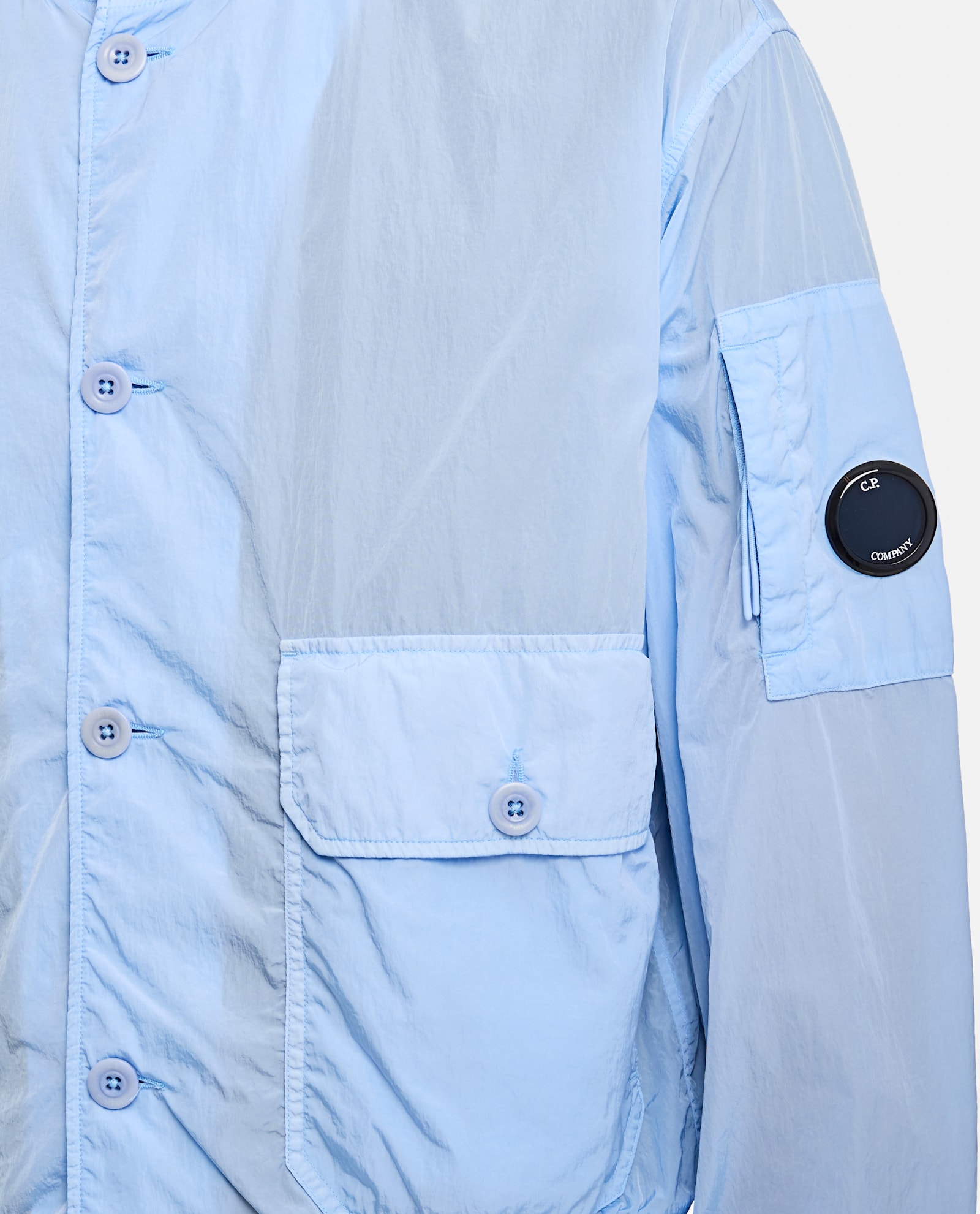 C.p. Company Giubbotto C. P. Company In Nylon Riciclato In Blue