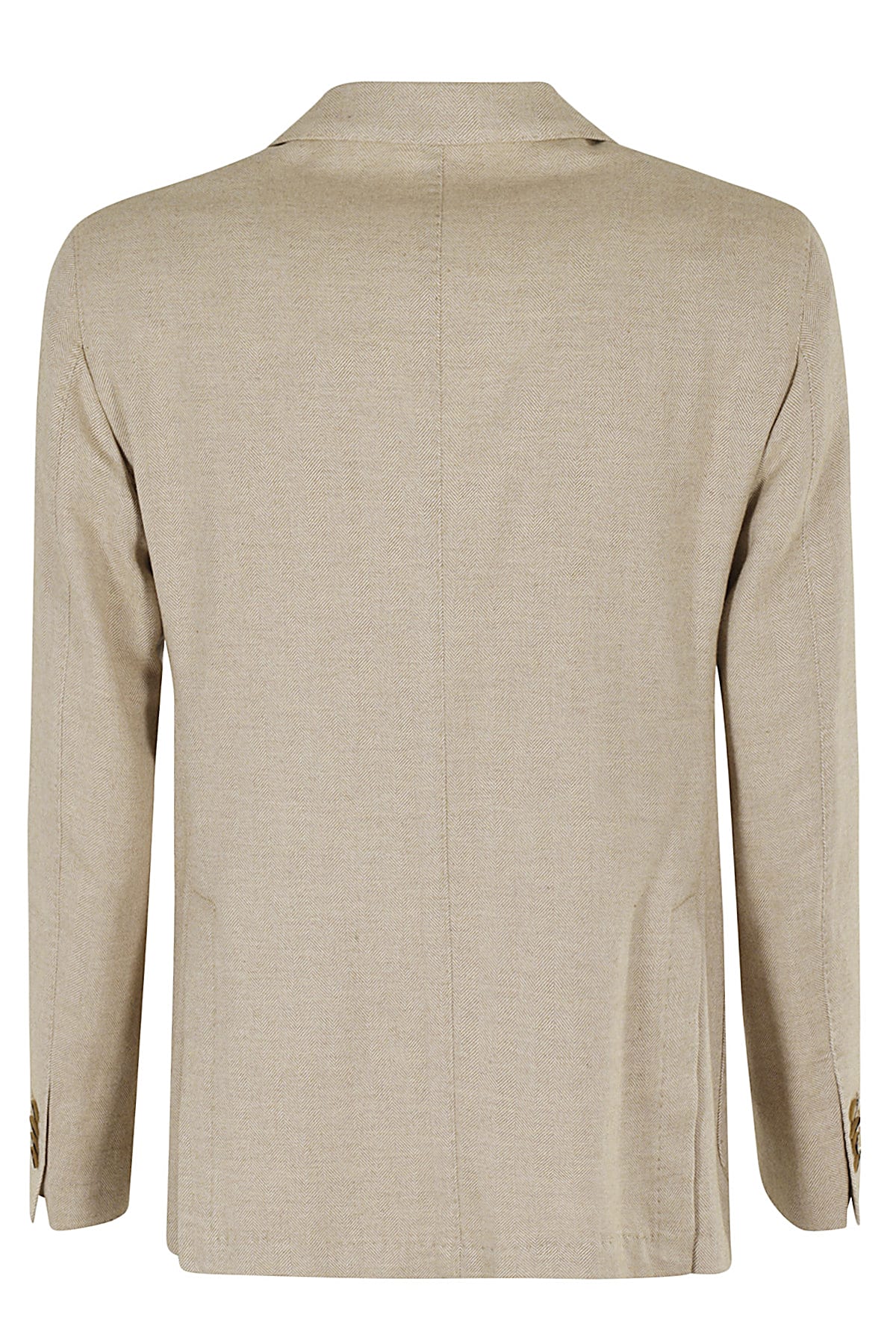 Shop Luigi Bianchi Mantova Giacca Cotone Cashmere Spinata In Sabbia