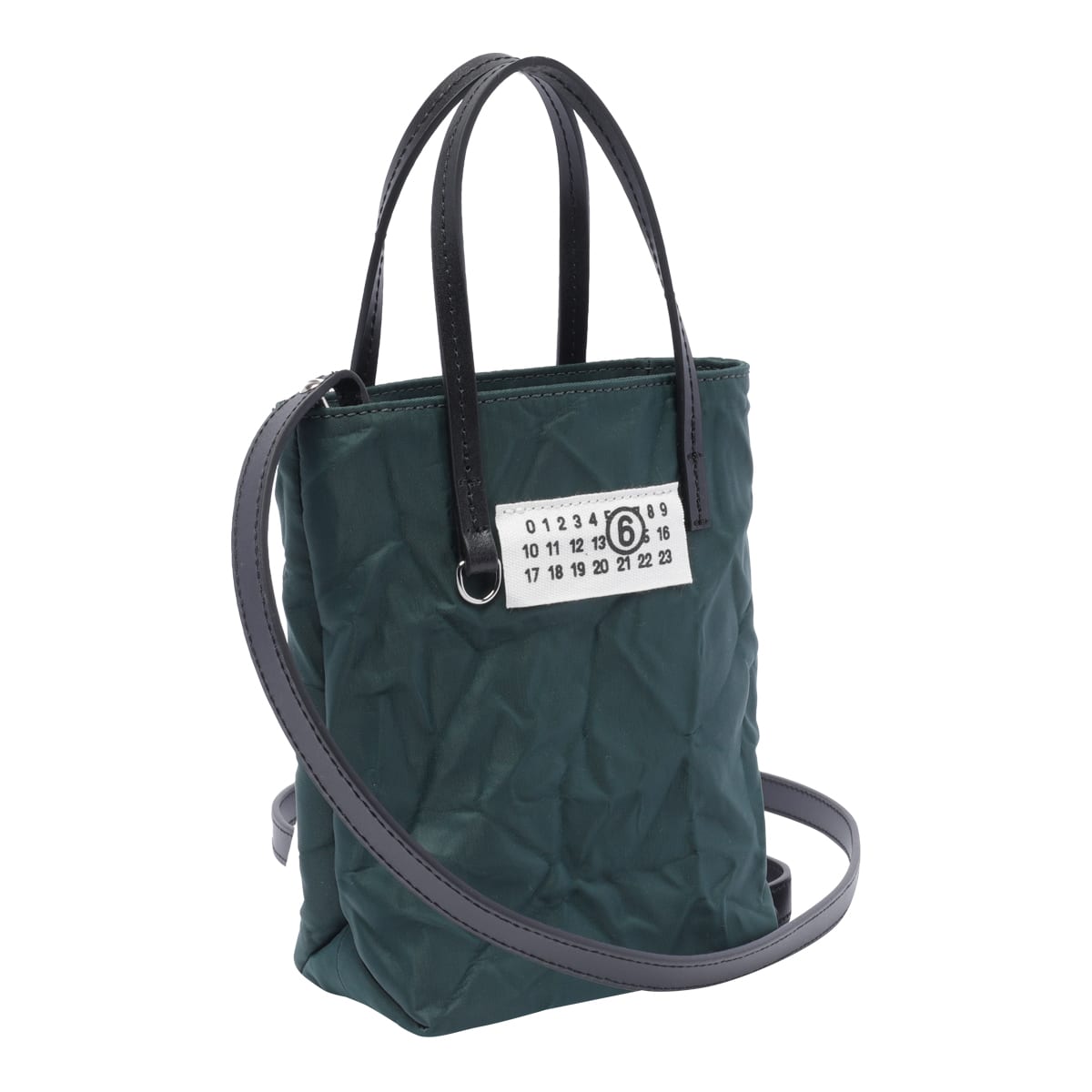 Mm6 Maison Margiela Numeric Mini Shopping Bag In Greengables