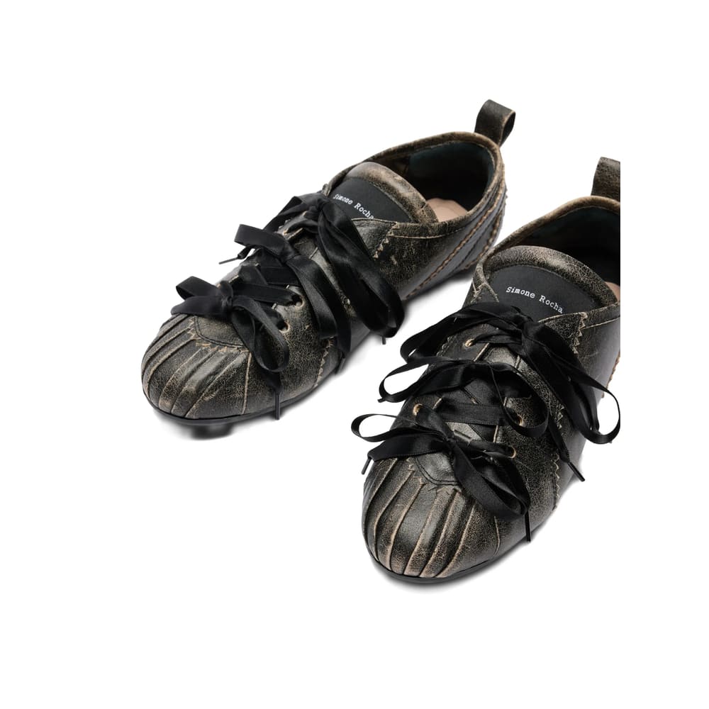 Simone Rocha Ballerina Grip Leather Sneakers In Brown