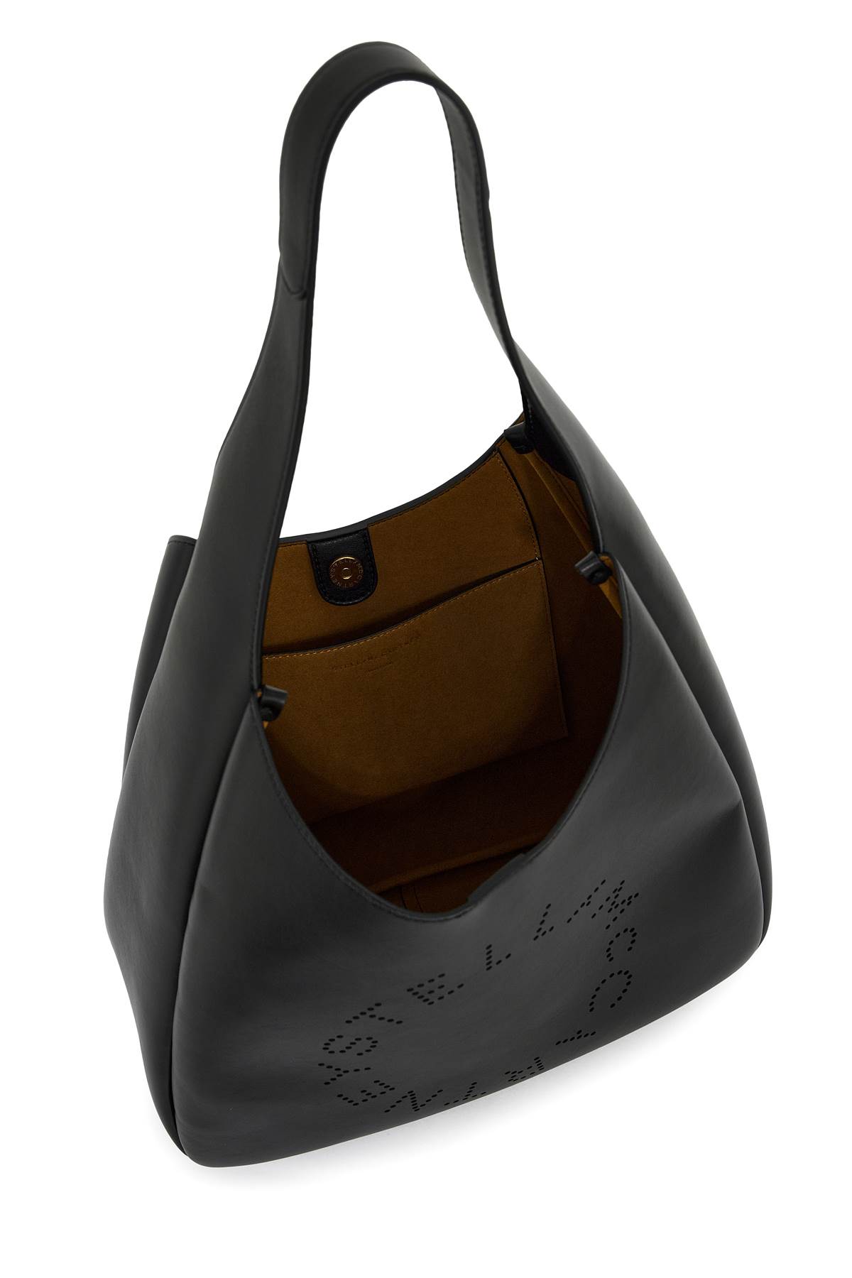 Shop Stella Mccartney Square Stella Logo Tote Bag In Black (black)