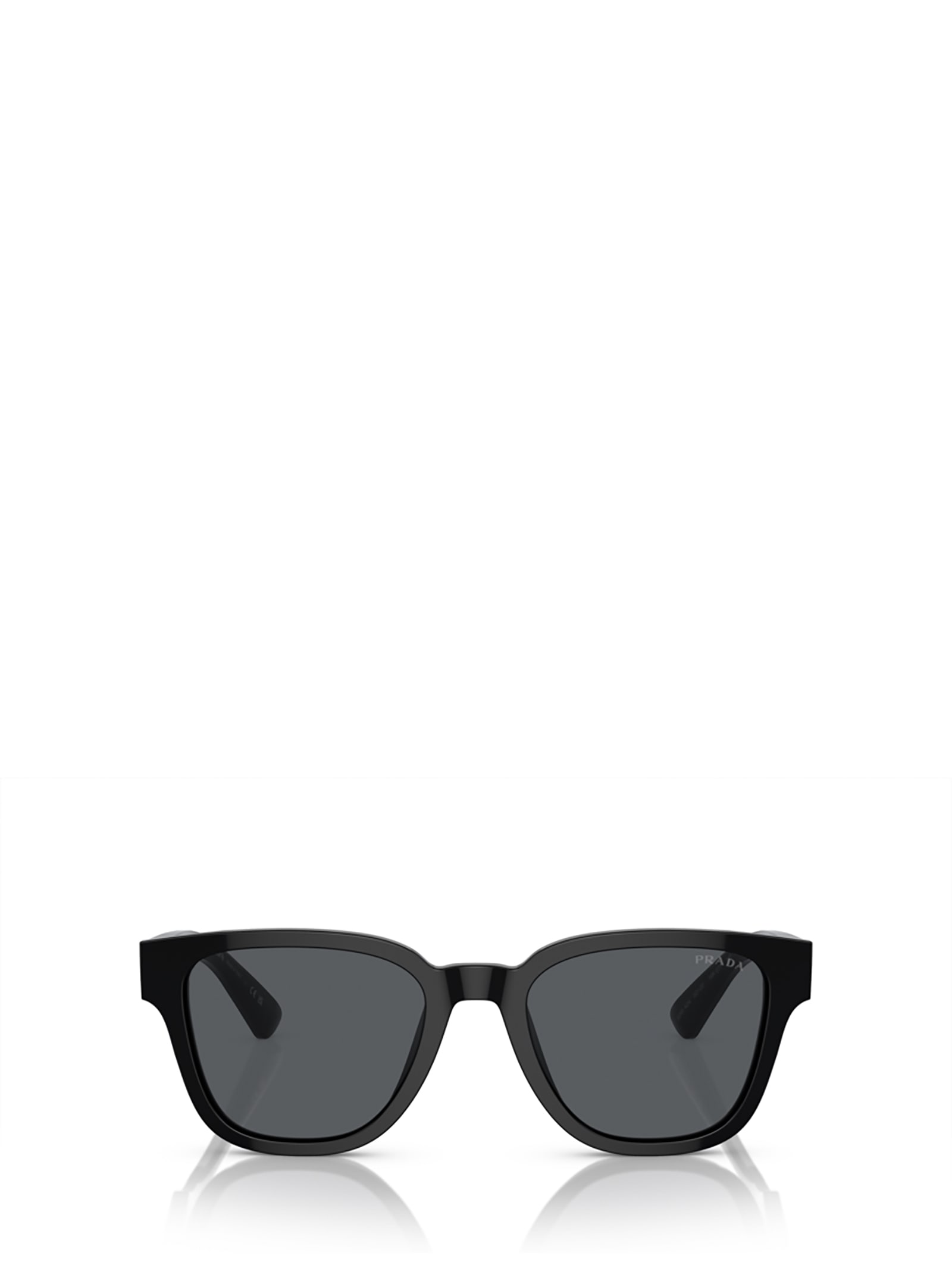 Prada Logo-lettering D-frame Sunglasses In Black
