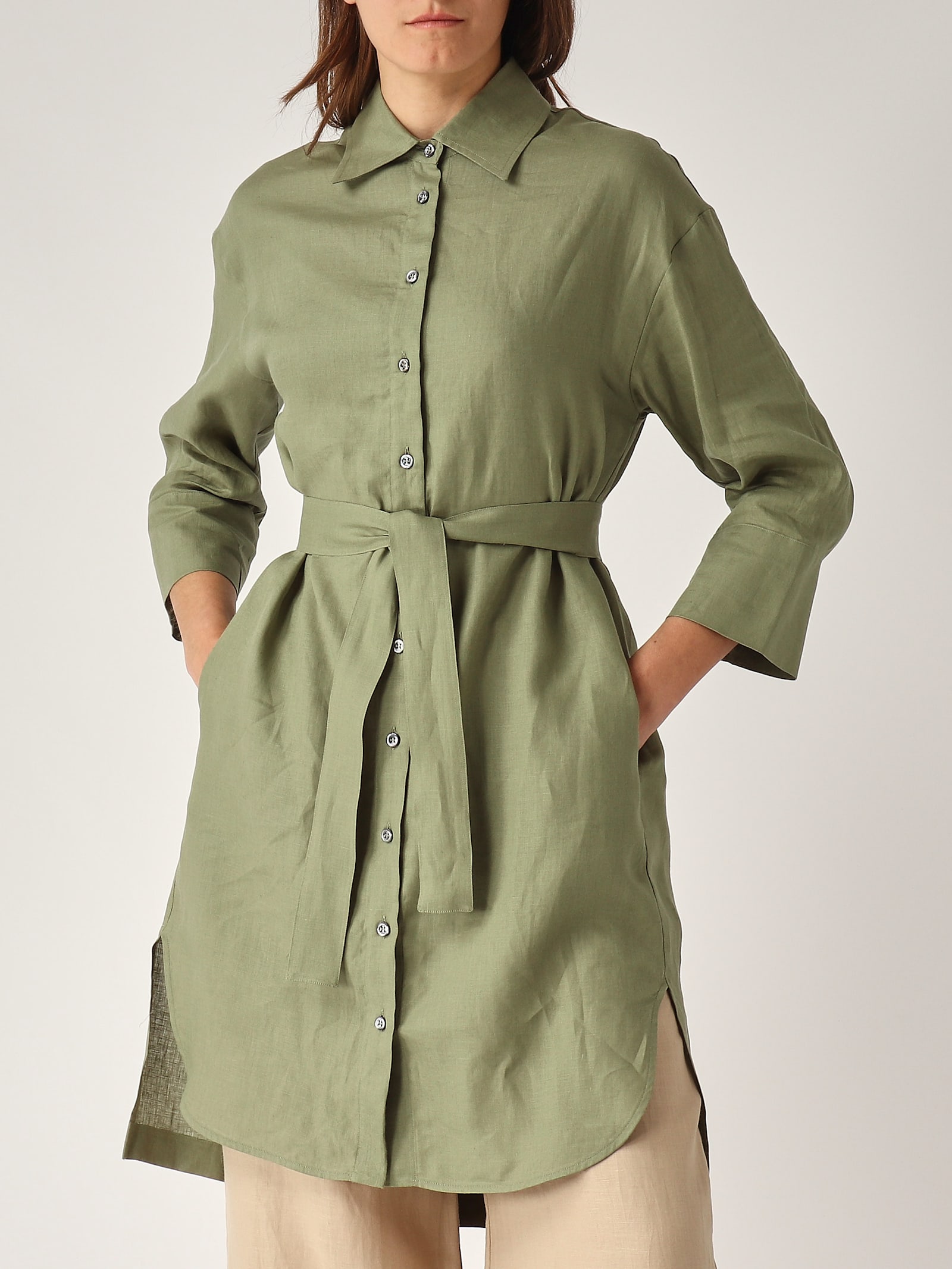 Gran Sasso Abitino M/l Con Cinta Dress In Green