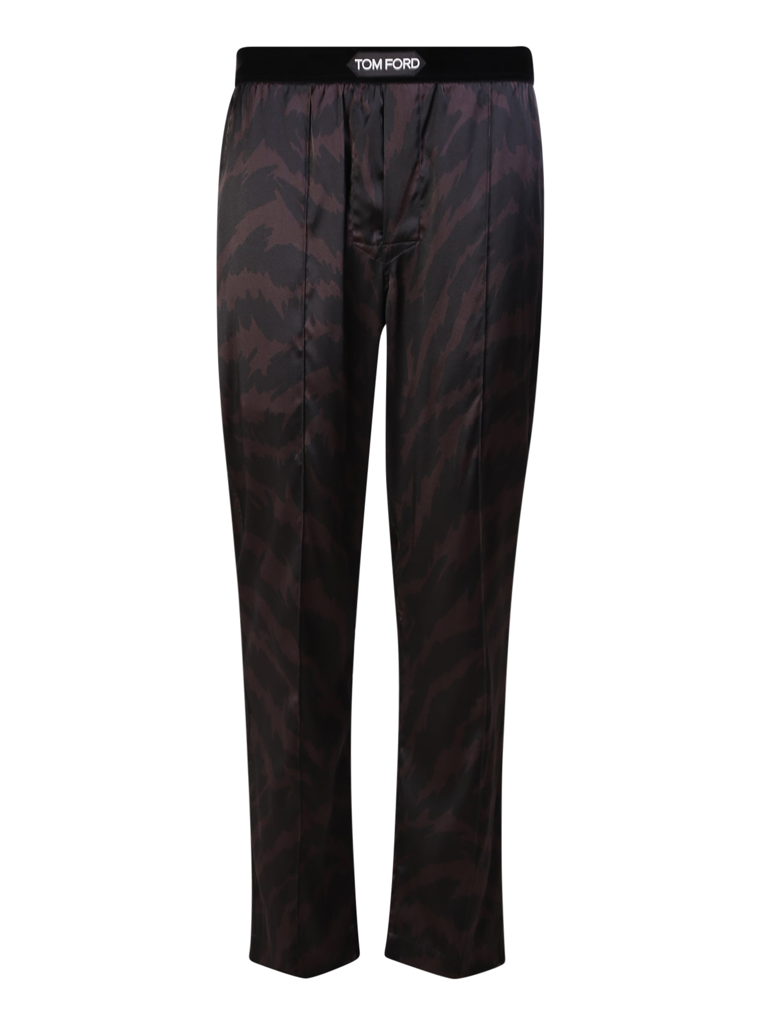 Patterned Silk Pajama Pants