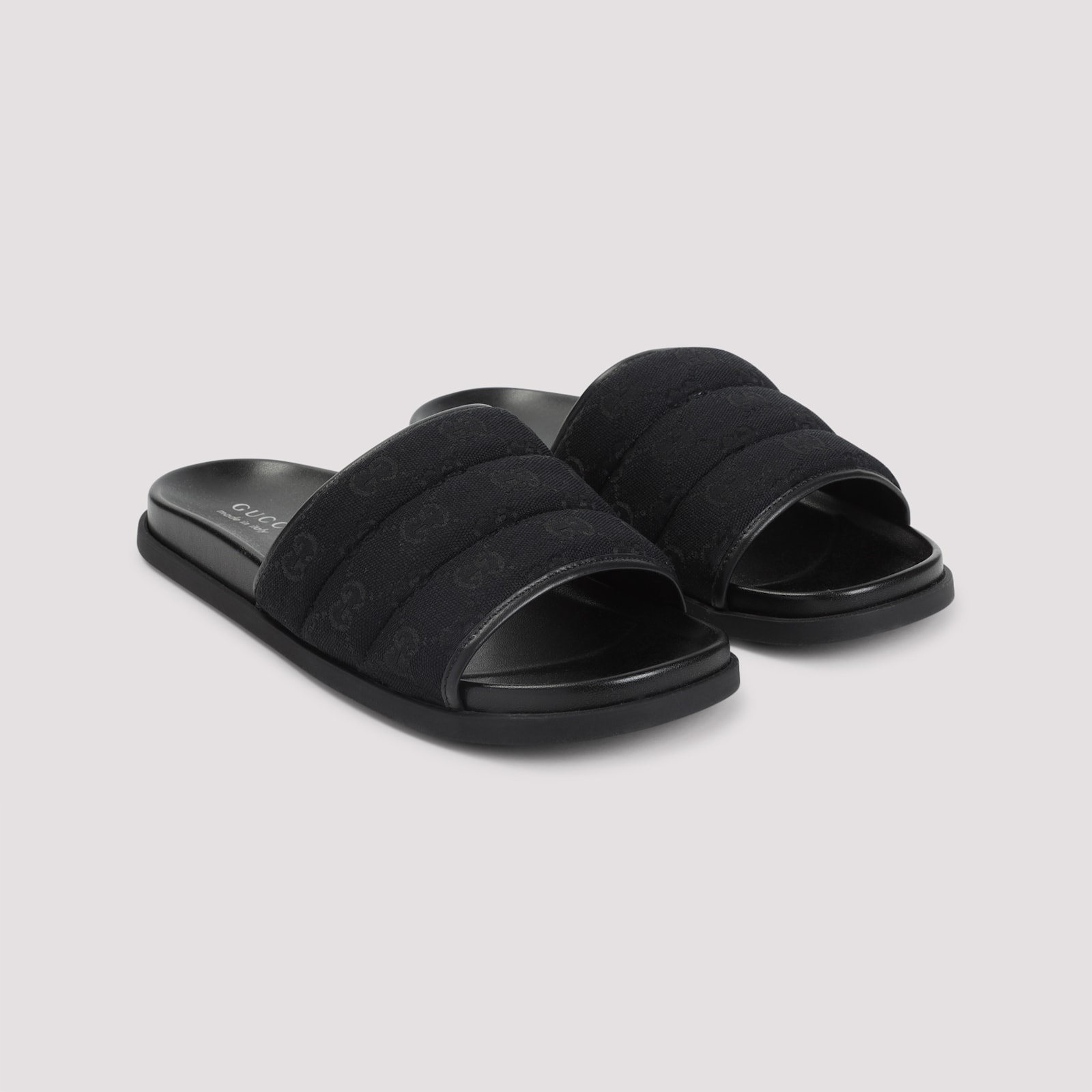 Gucci Gg Slides In Black