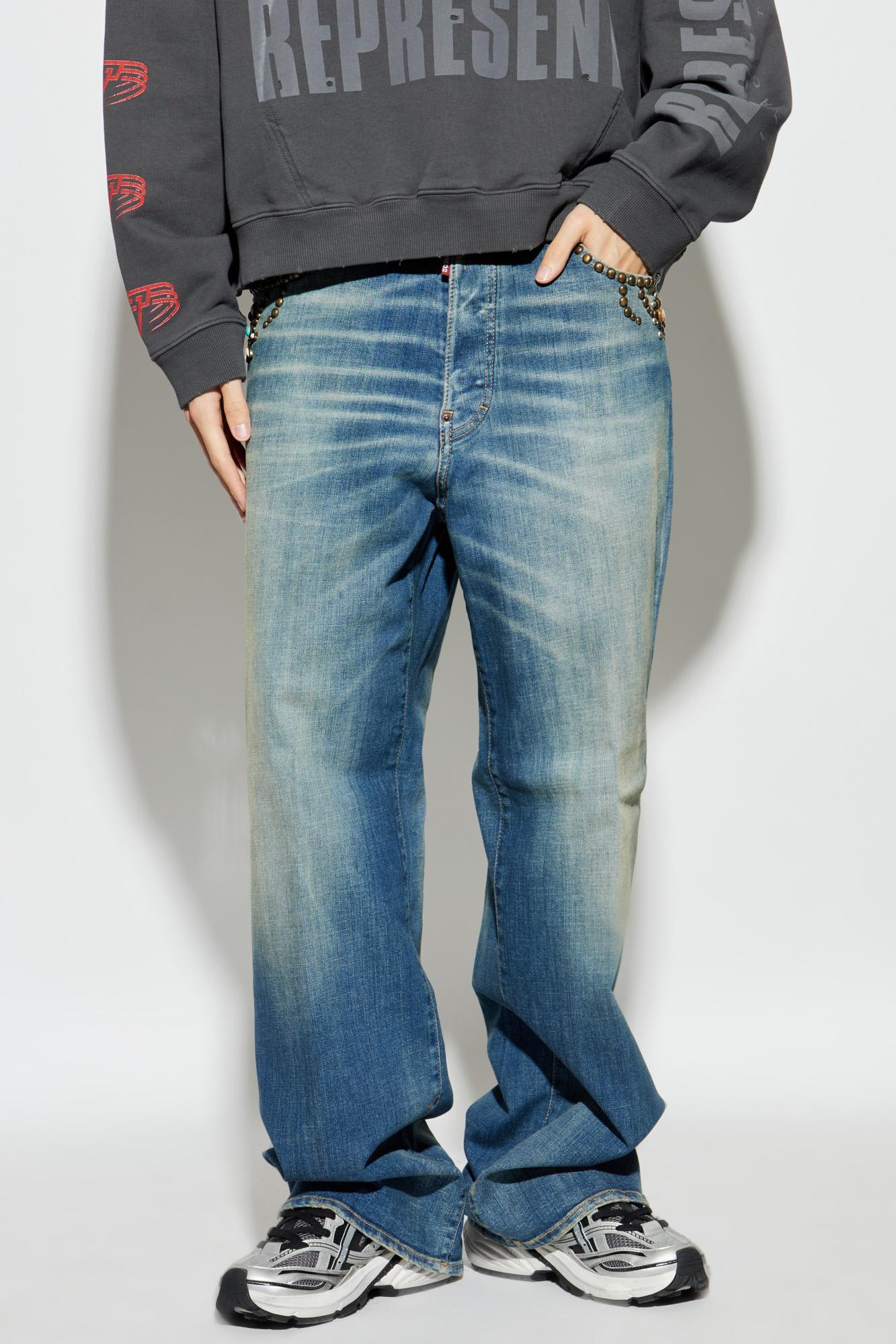 Dsquared2 Belt Loop Denim Trousers In Blue
