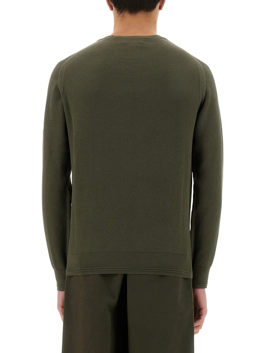 Belstaff Textured Cotton Jersey Sweater In Green