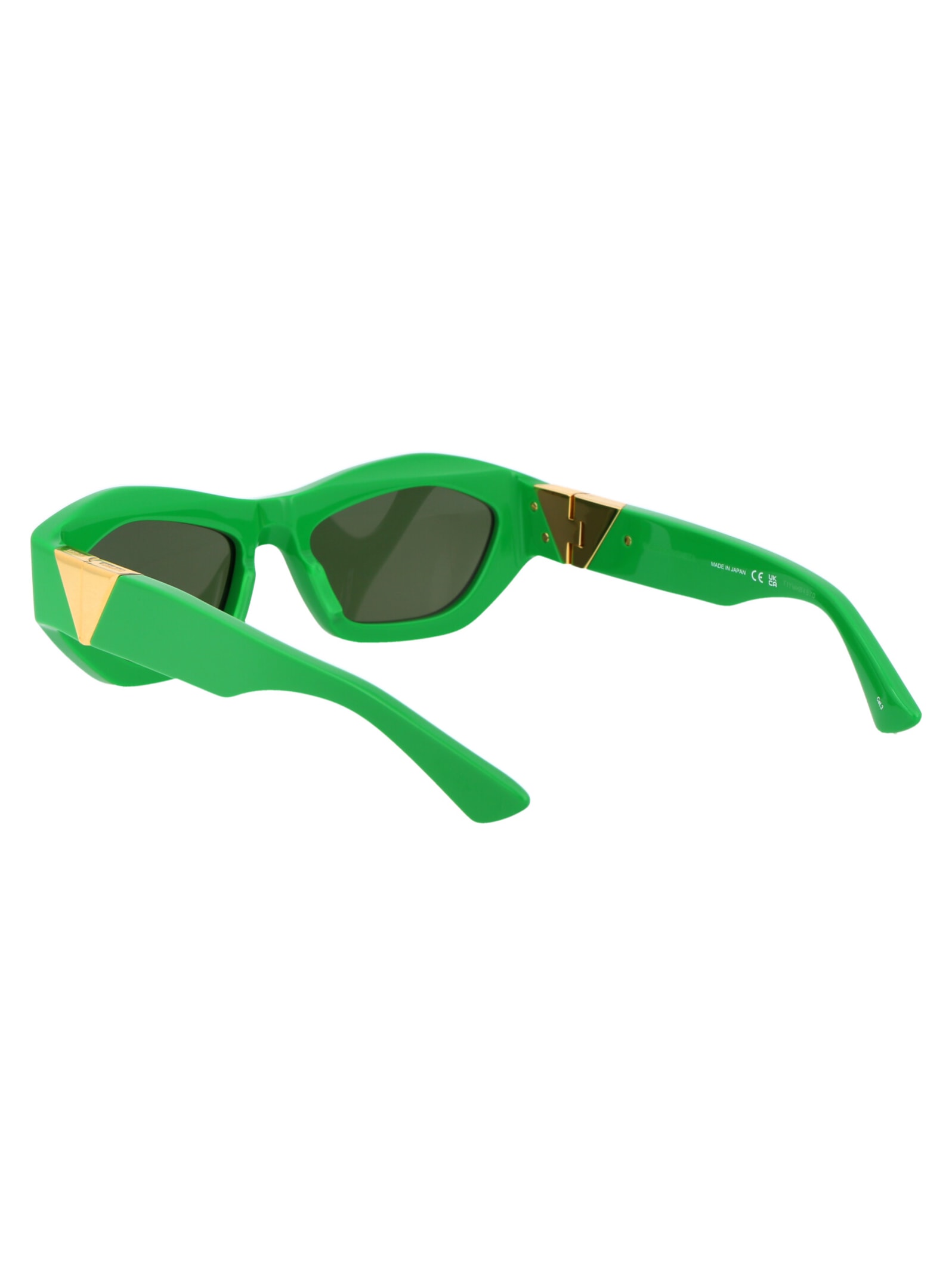 Shop Bottega Veneta Bv1221s Sunglasses In 003 Green Green Green