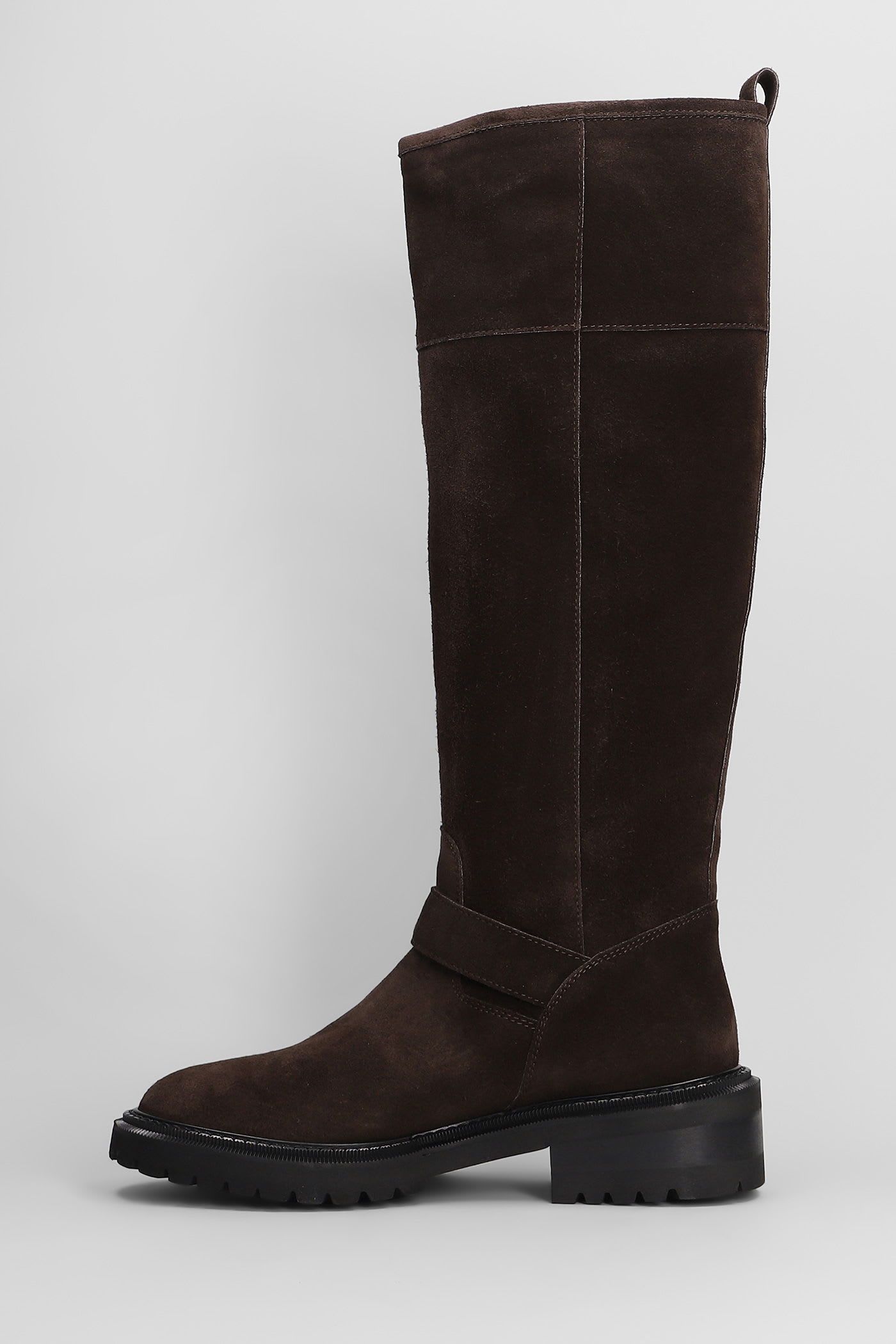 Via Roma 15 50mm Buckled Zip-fastening Biker Boots In Brown