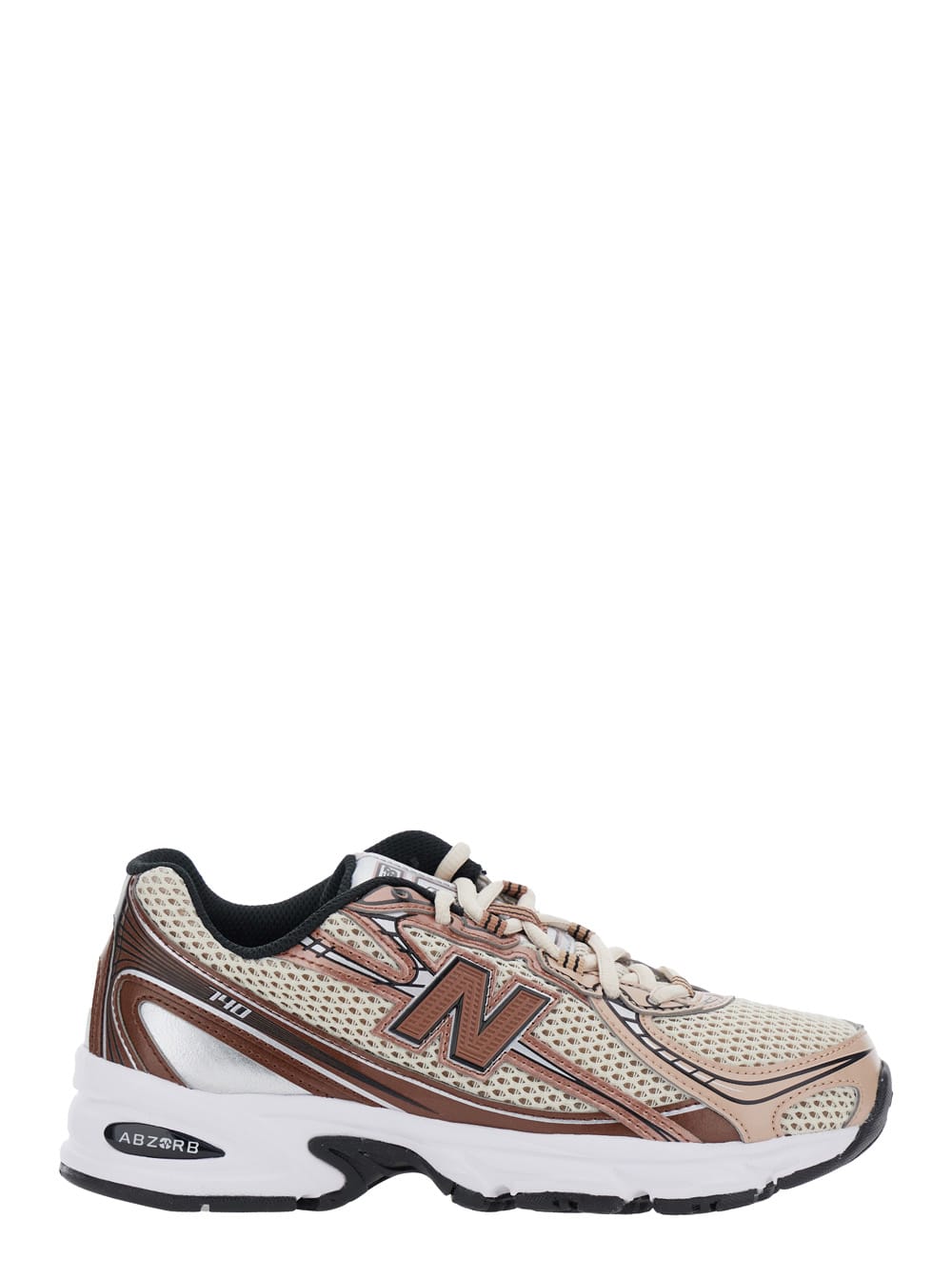 New Balance Mesh Panel Rubber Sole Sneakers In Brown
