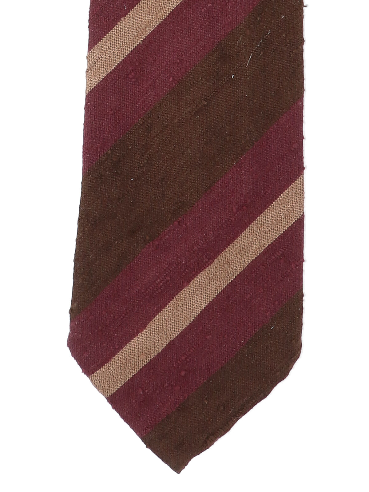 Finamore 1925 Striped Ties In Textured Fabric In Multi