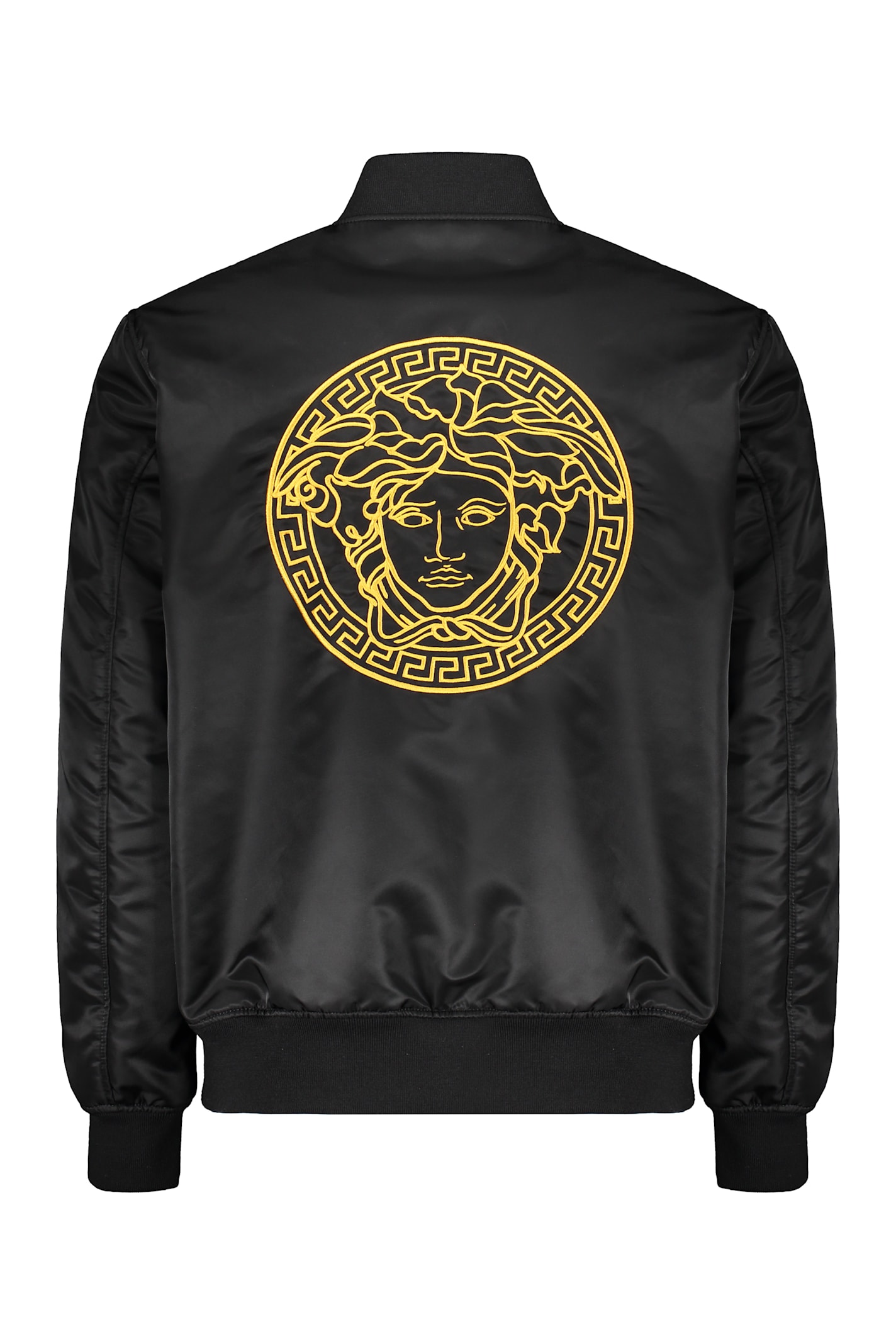 Versace Medusa Head Bomber Jacket In Black