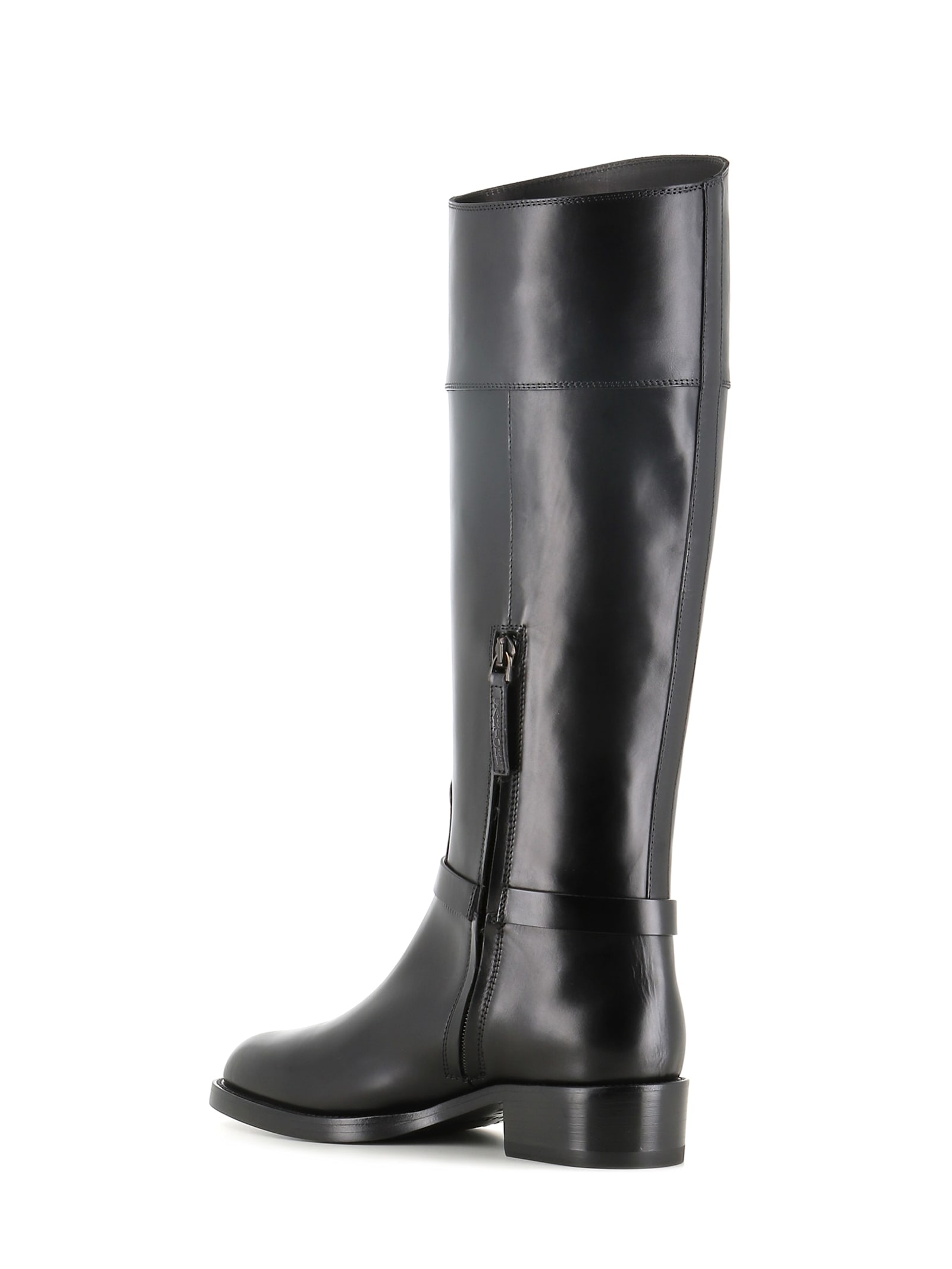 Sartore 40mm Buckle-strap Leather Boots In Black
