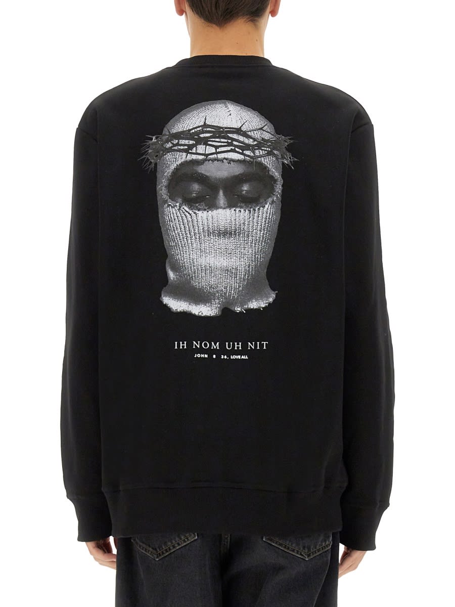 Ih Nom Uh Nit Crown Mask Print Sweatshirt In Black