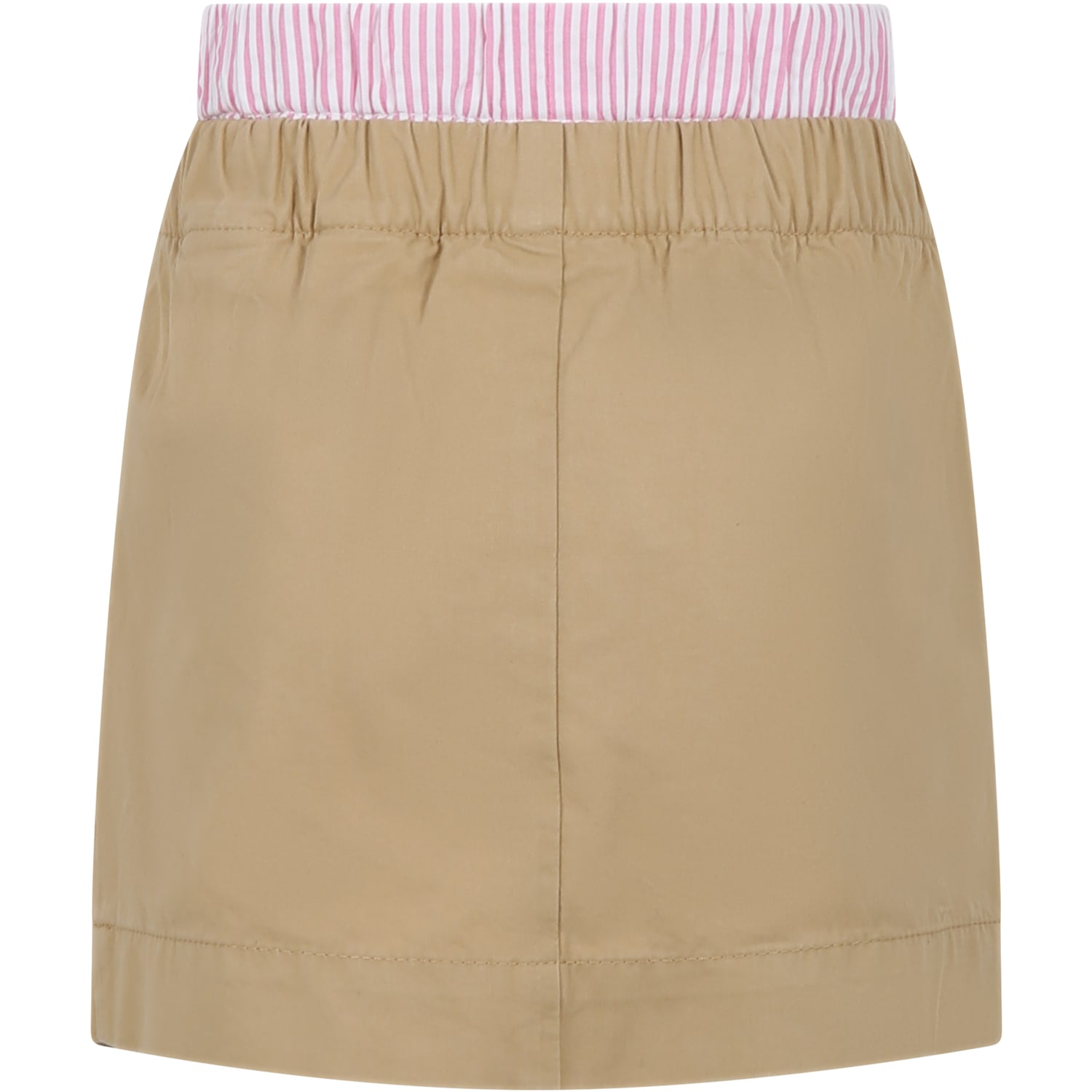 Shop Off-white Beige Skirt For Girl With Logo