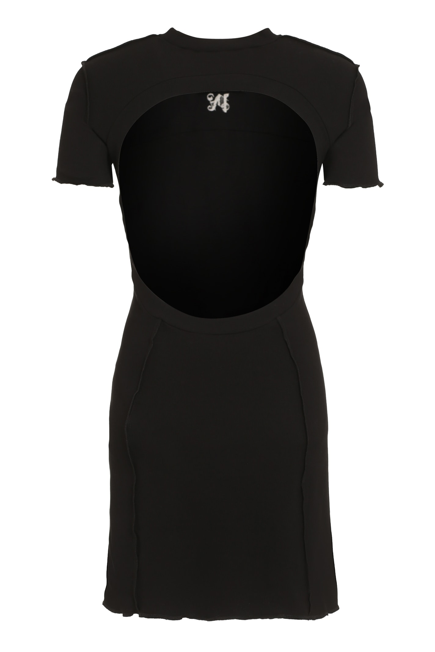 Shop Palm Angels Jersey Mini Dress In Black