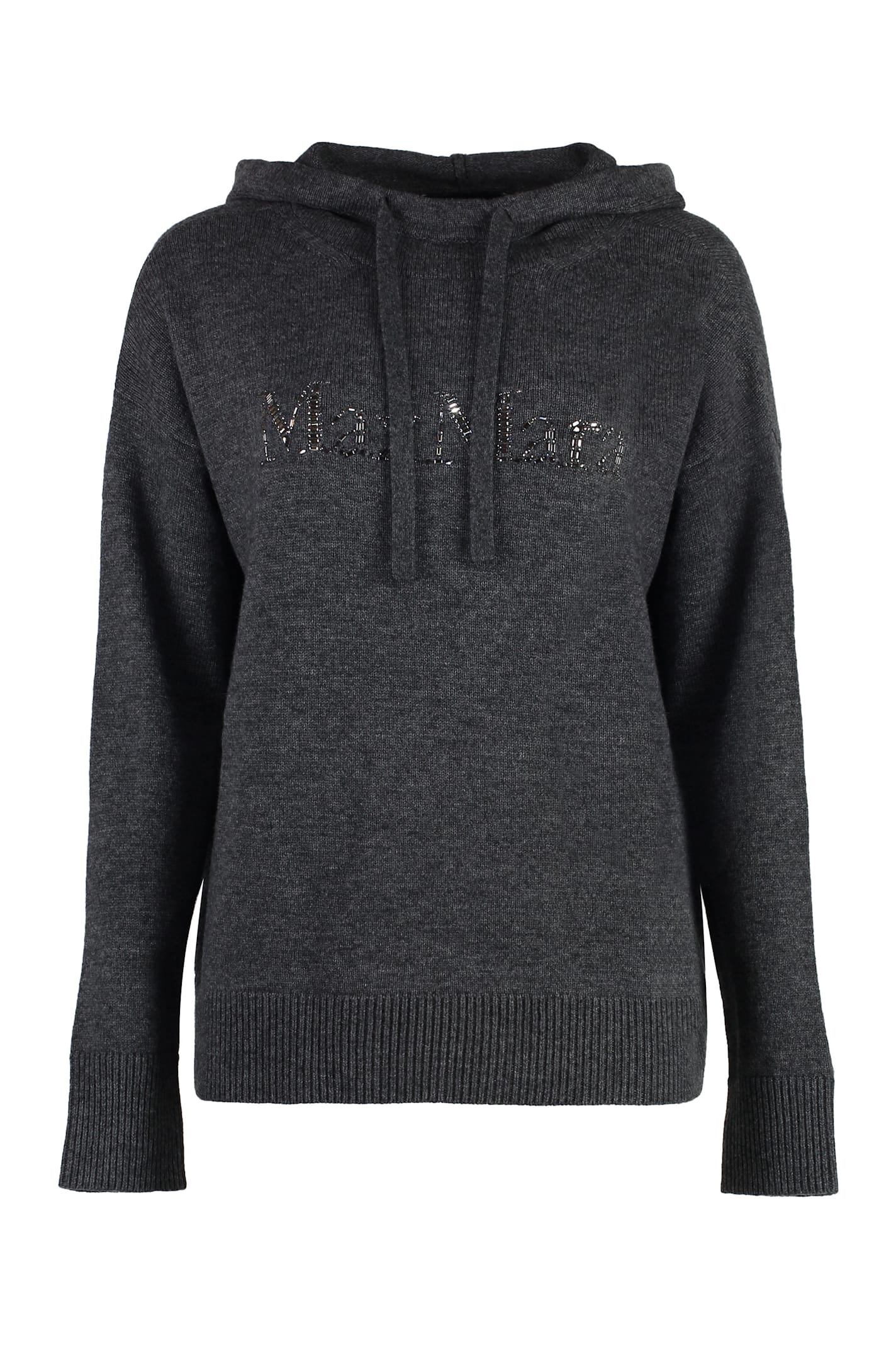 Shop 's Max Mara Hooded Wool And Cashmere Sweater In Grey