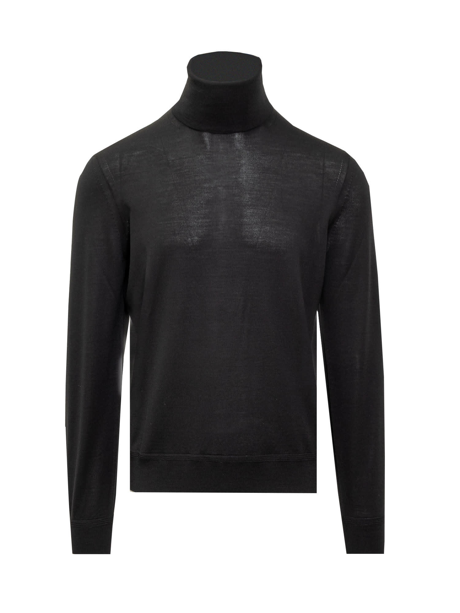 Shop Tom Ford Merino Wool Pullover In Black