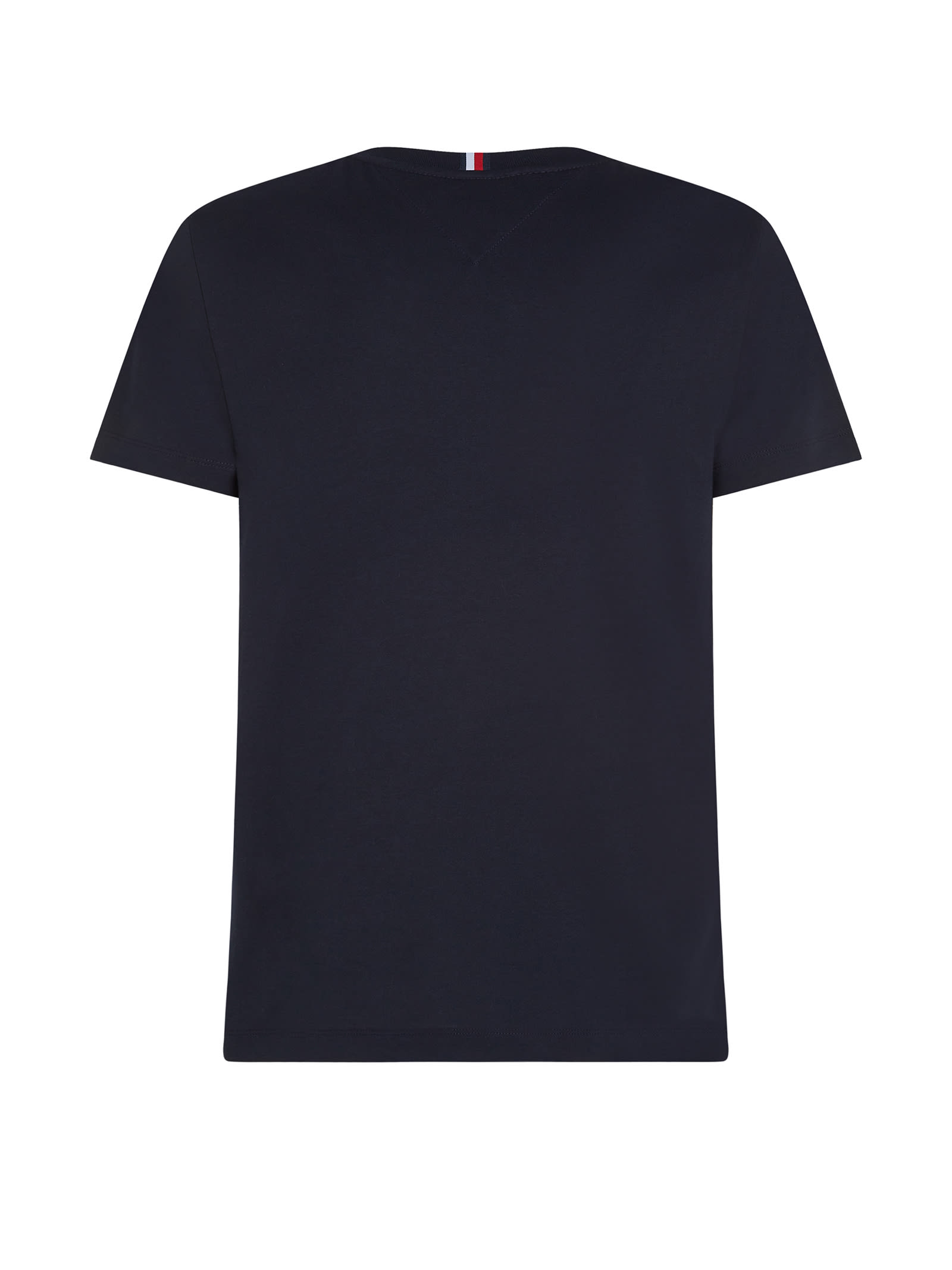 Shop Tommy Hilfiger Slim-fit Jersey T-shirt With Logo In Desert Sky