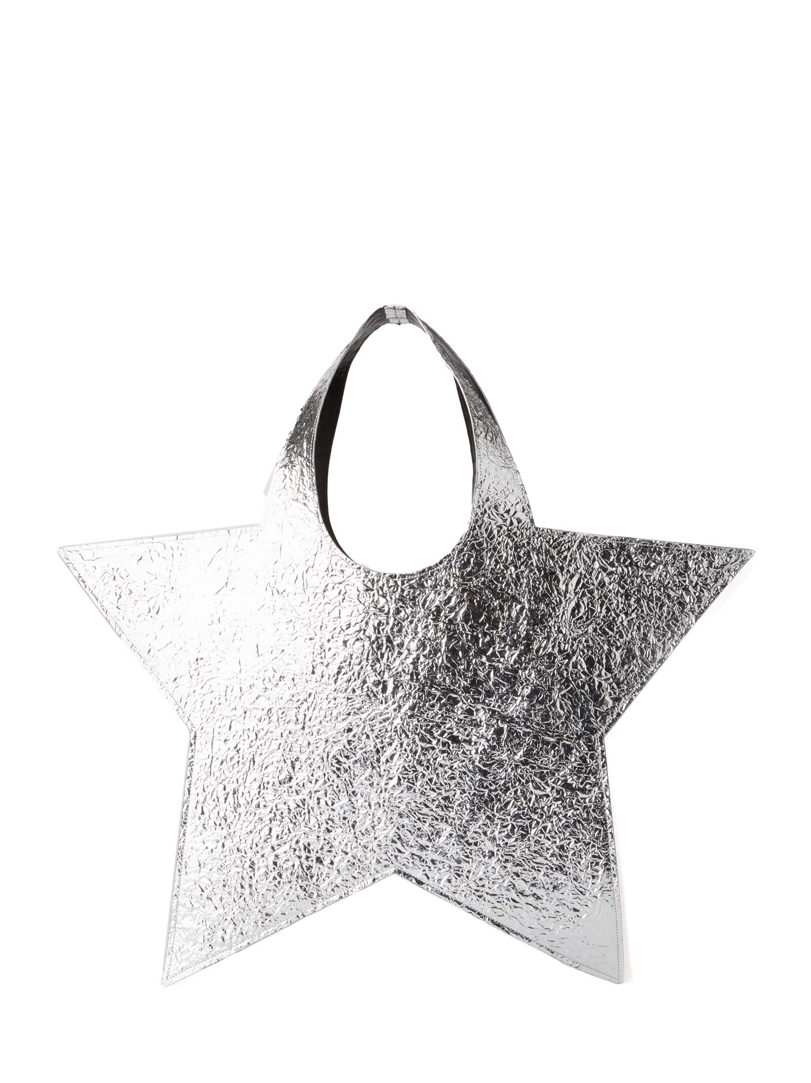 Shop Coperni Foil Star Tote In Silver