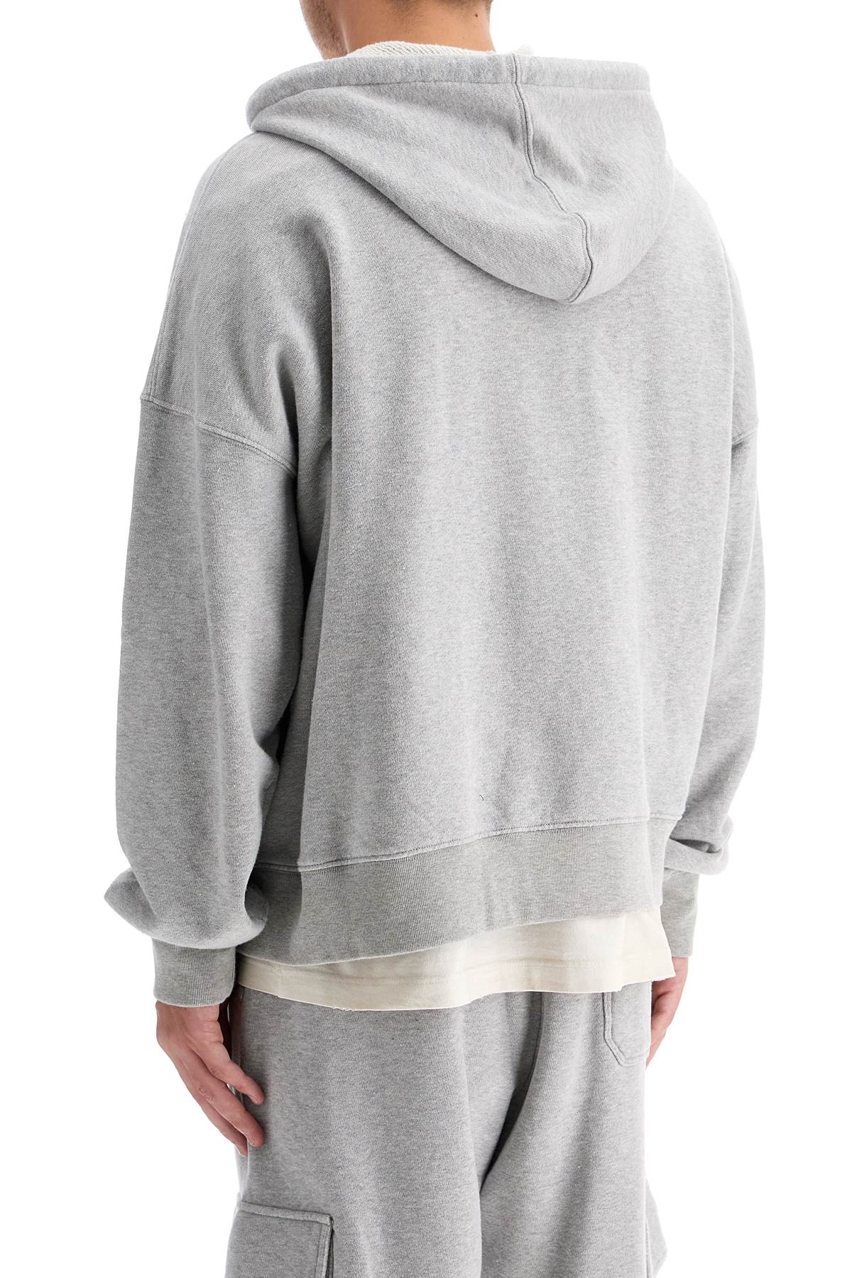 Shop Golden Goose Hooded Full Zip Sweatshirt In Grey