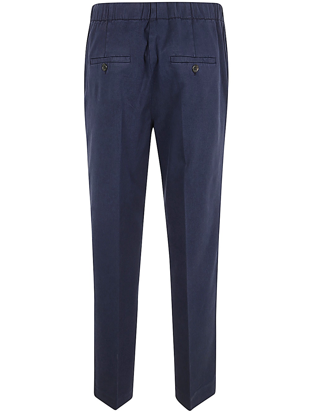 Shop Kiltie George Stretch Elastic Waist Trousers In Blue