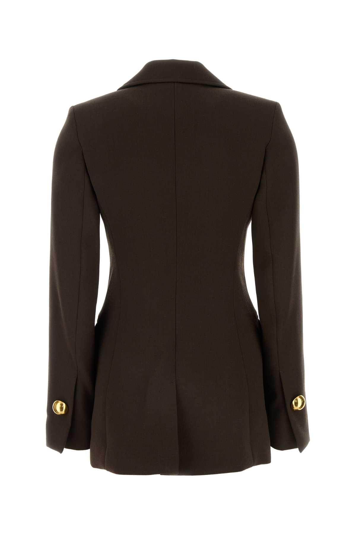 Shop Ami Alexandre Mattiussi Dark Brown Wool Blazer In Darkcoffee