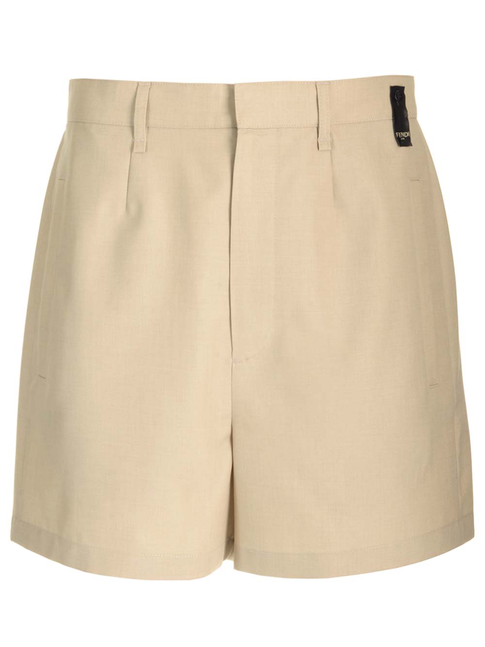 Shop Fendi Tailored Shorts In Beige